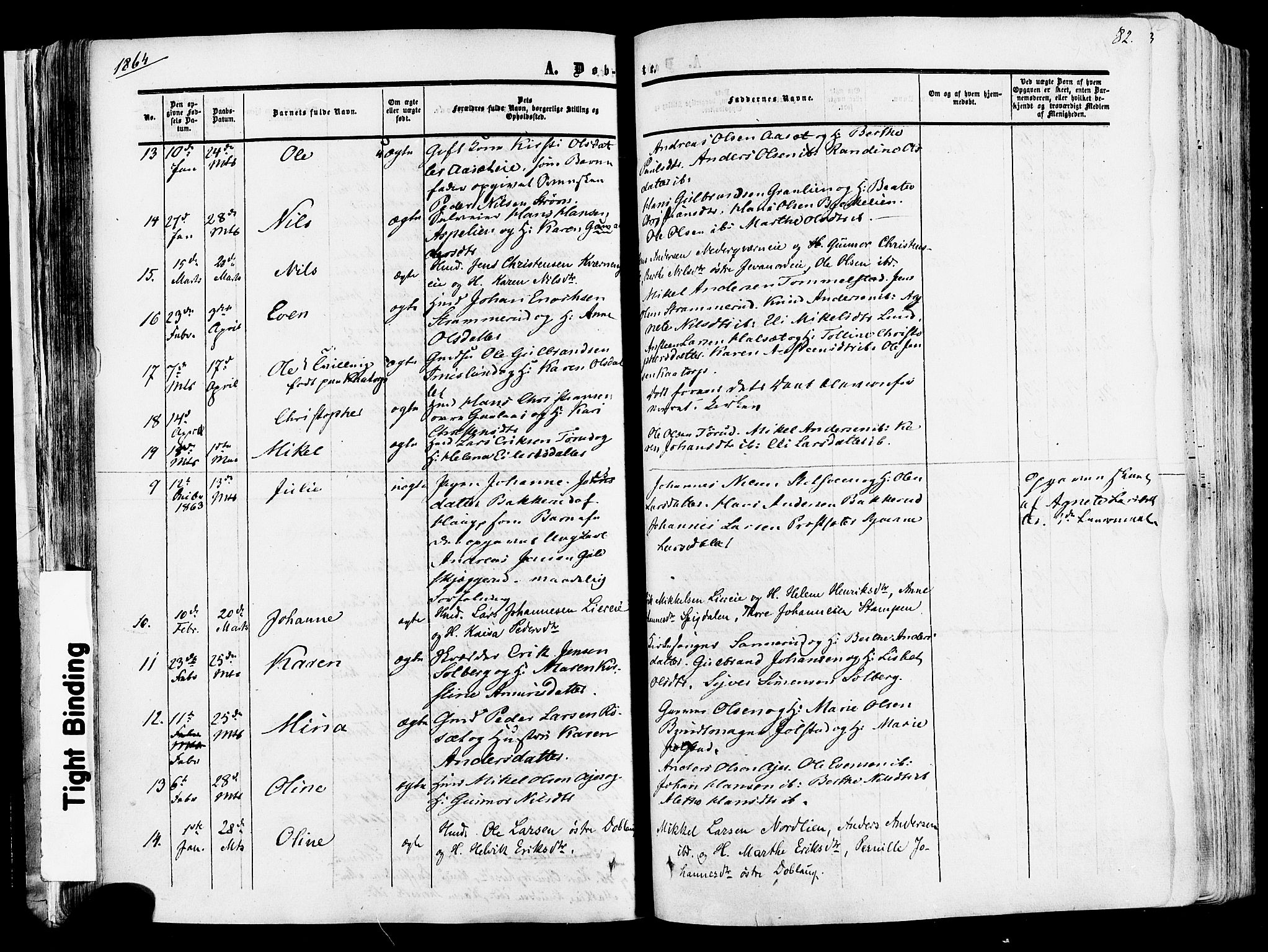 Vang prestekontor, Hedmark, SAH/PREST-008/H/Ha/Haa/L0013: Parish register (official) no. 13, 1855-1879, p. 82