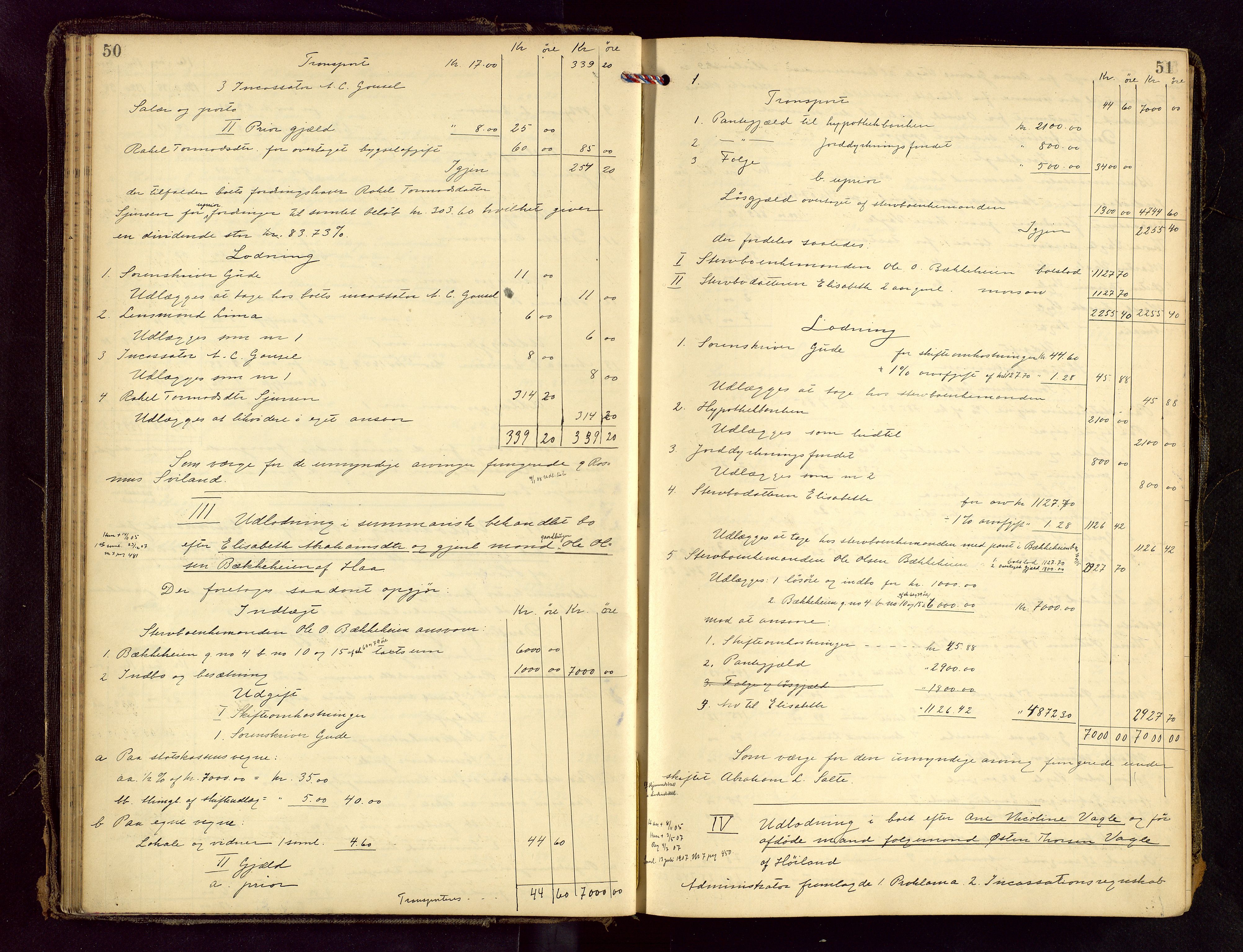 Jæren sorenskriveri, AV/SAST-A-100310/01/5/50/50BB/L0007: SKIFTEUTLODNINGSPROTOKOLL, 1907-1914, p. 50-51