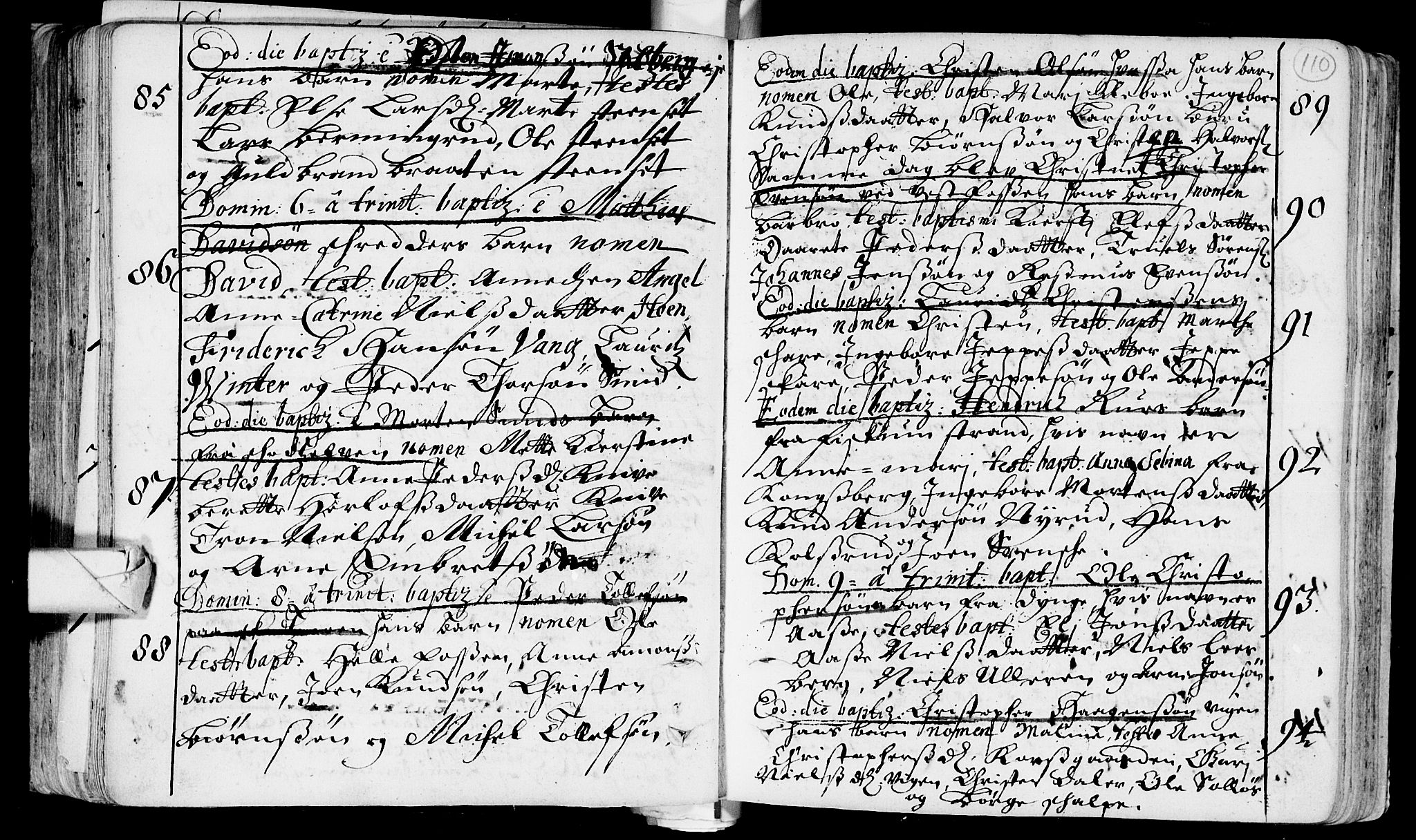 Eiker kirkebøker, SAKO/A-4/F/Fa/L0002: Parish register (official) no. I 2, 1705-1724, p. 110