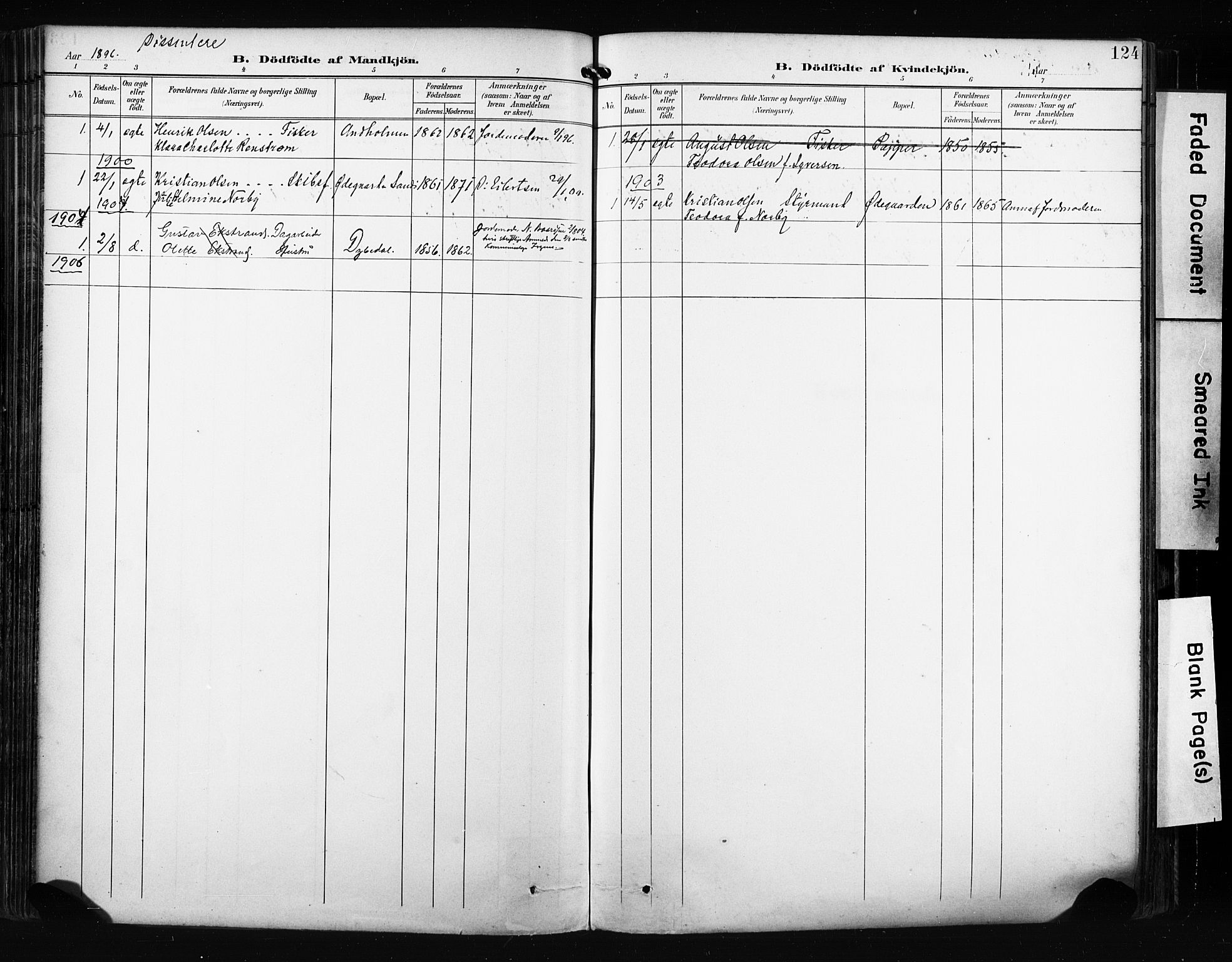 Hvaler prestekontor Kirkebøker, SAO/A-2001/F/Fa/L0009: Parish register (official) no. I 9, 1895-1906, p. 124