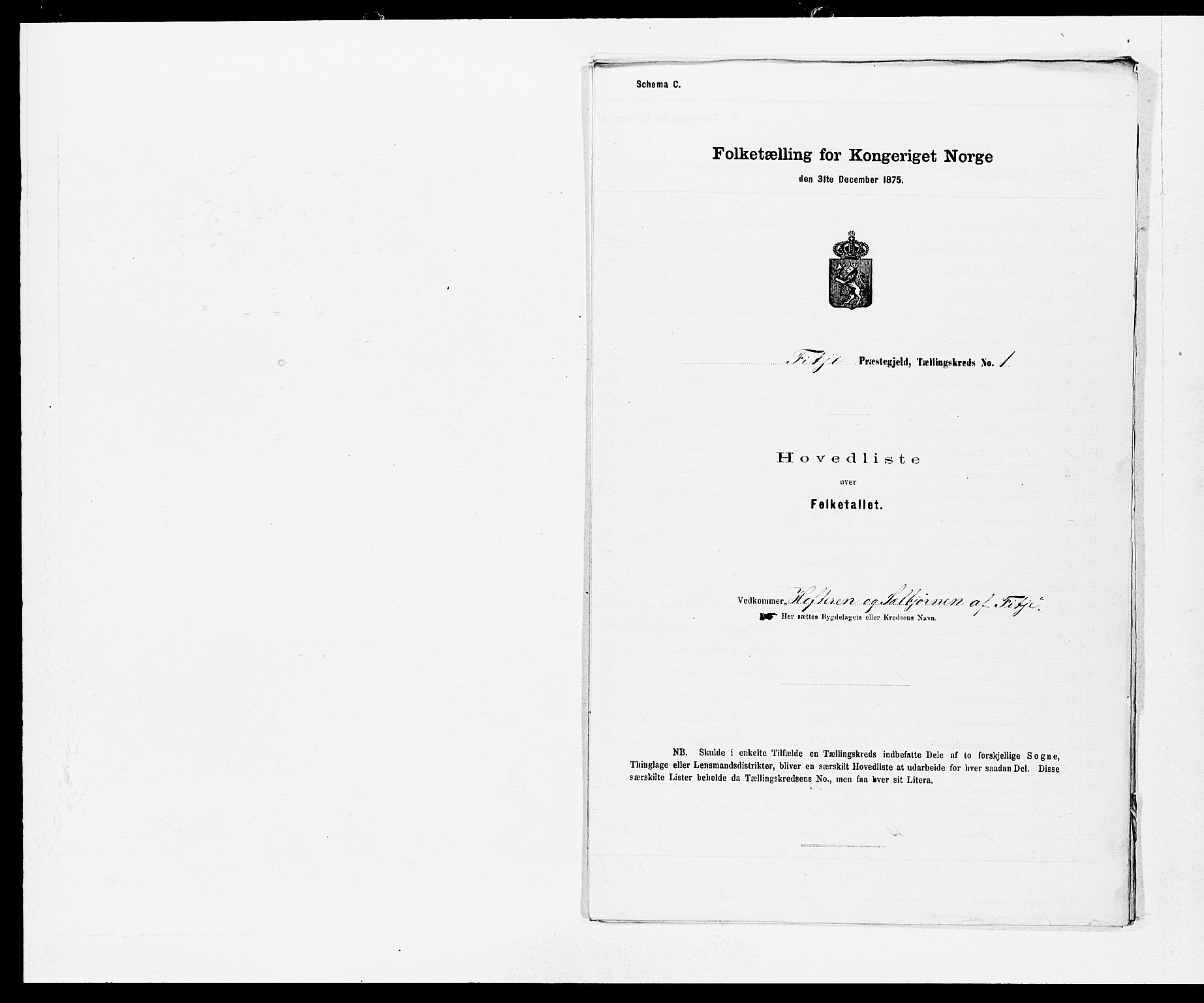 SAB, 1875 census for 1222P Fitjar, 1875, p. 2