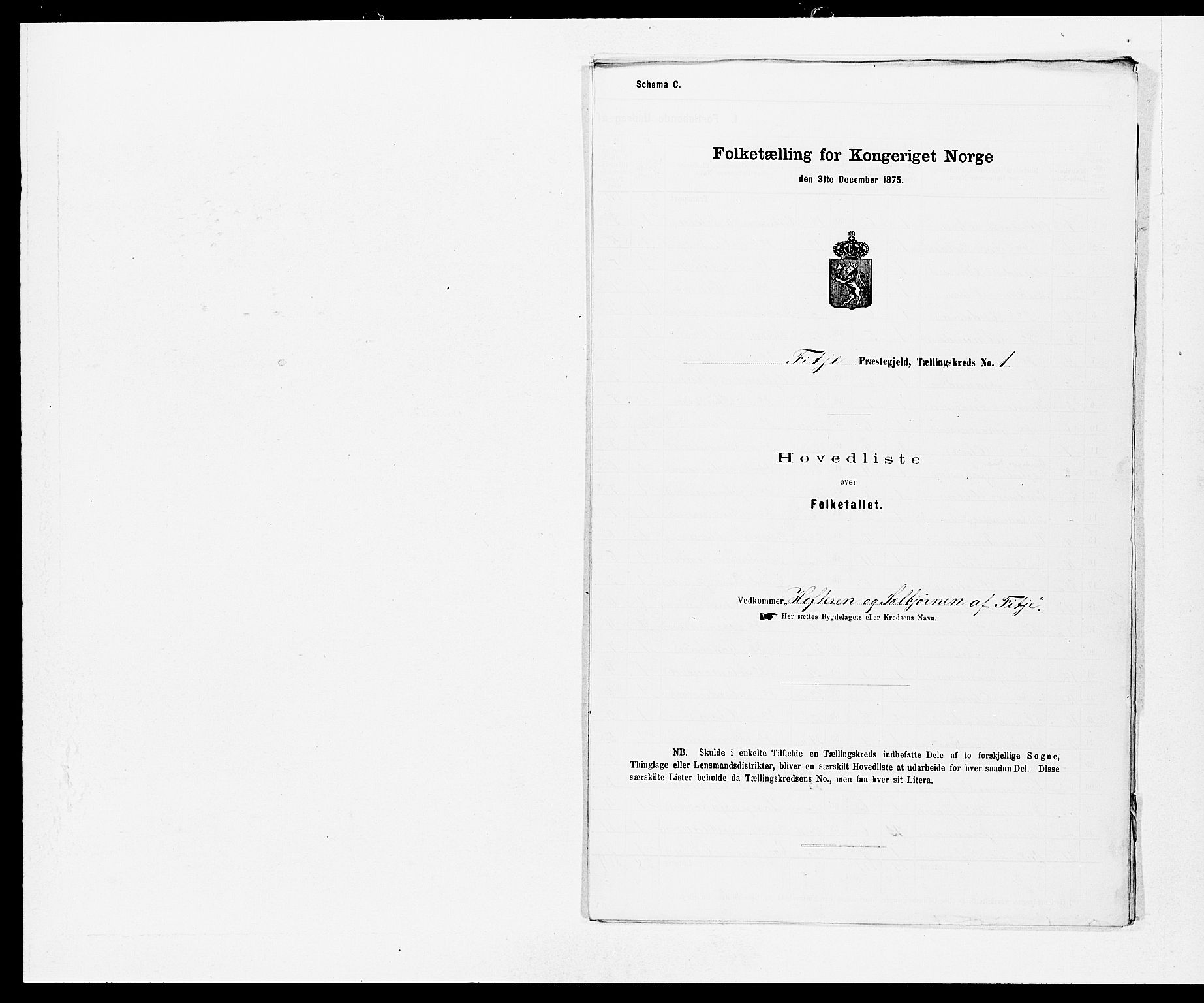 SAB, 1875 census for 1222P Fitjar, 1875, p. 2