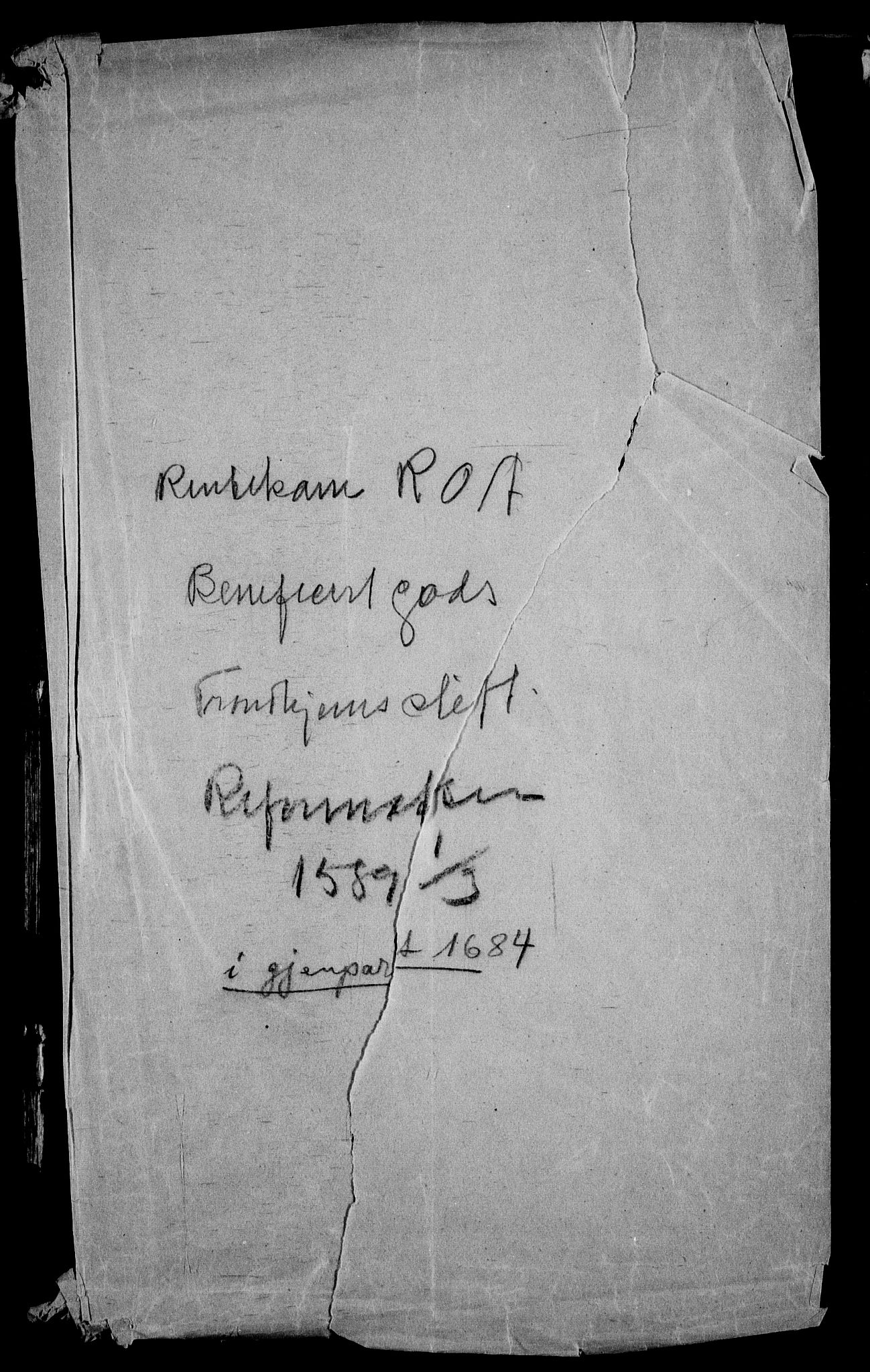 Rentekammeret inntil 1814, Realistisk ordnet avdeling, AV/RA-EA-4070/Fc/Fca/L0004/0001: [Ca IV]  Trondheim stift / Trondheims stiftsbok, "Reformatsen", 1589