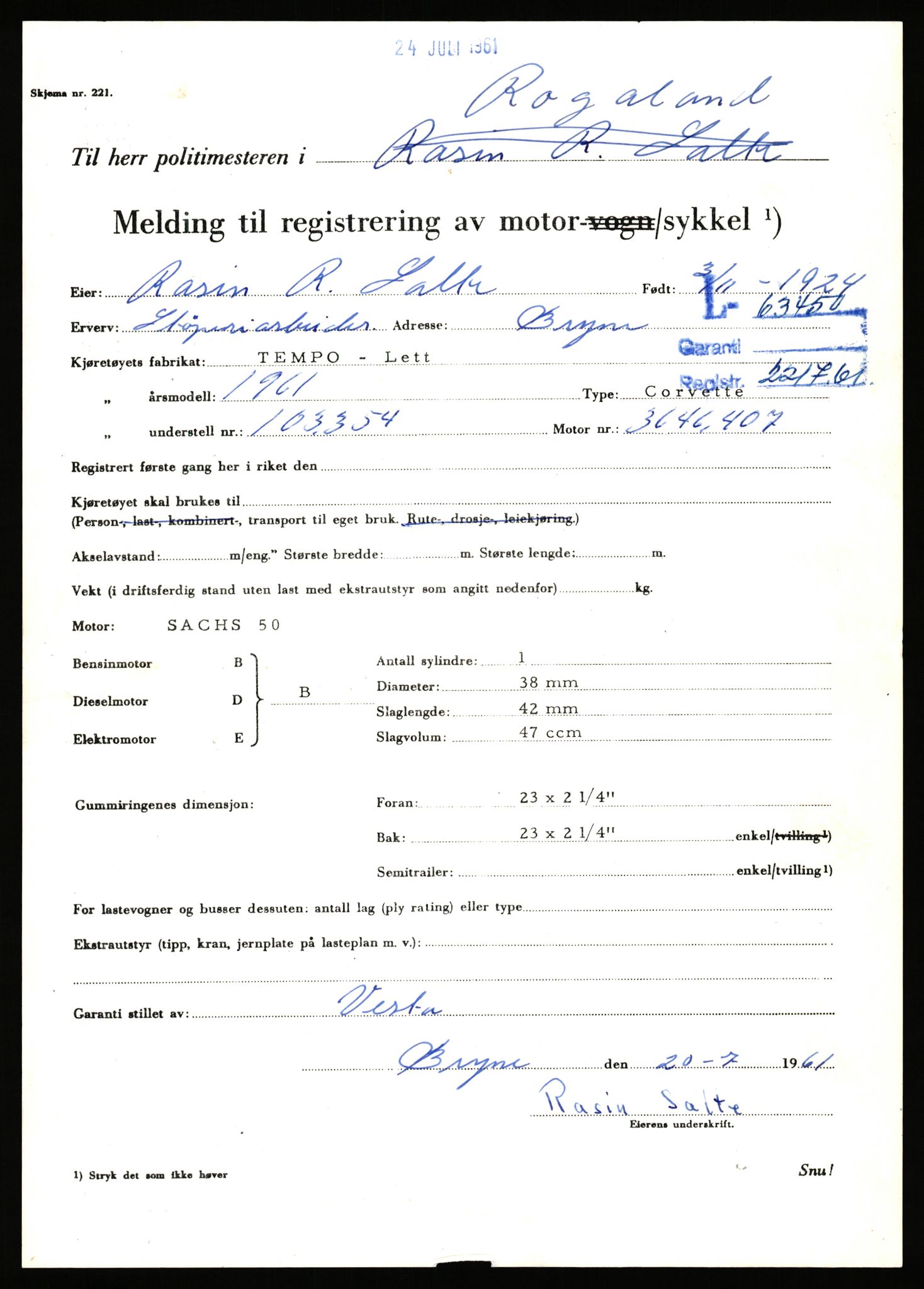 Stavanger trafikkstasjon, AV/SAST-A-101942/0/F/L0063: L-62700 - L-63799, 1930-1971, p. 1951