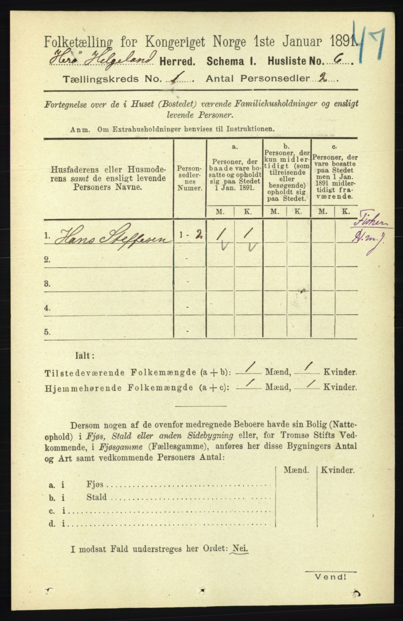 RA, 1891 census for 1818 Herøy, 1891, p. 36