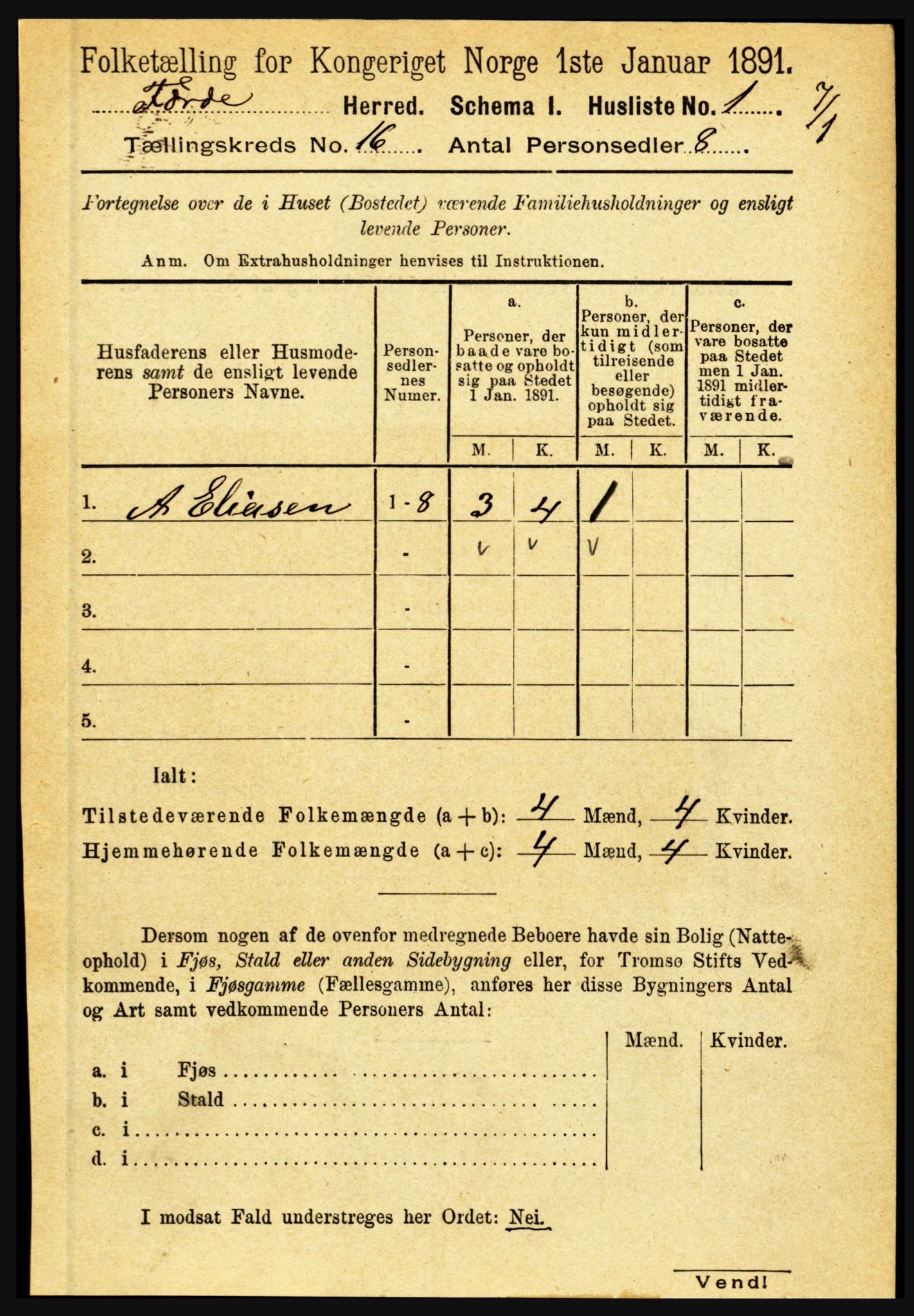 RA, 1891 census for 1432 Førde, 1891, p. 5807