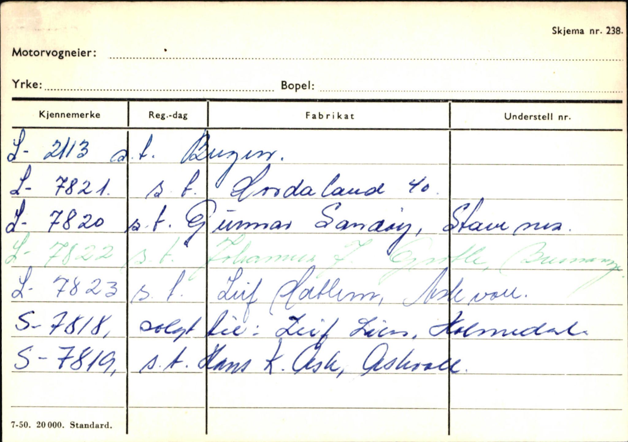 Statens vegvesen, Sogn og Fjordane vegkontor, AV/SAB-A-5301/4/F/L0132: Eigarregister Askvoll A-Å. Balestrand A-Å, 1945-1975, p. 557