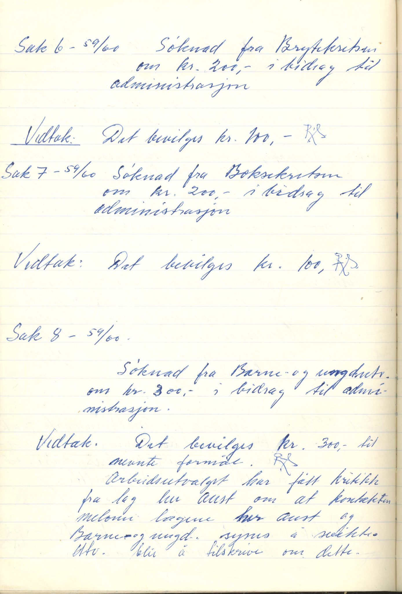 Aust-Finnmark Idrettskrets , FMFB/A-1041/A/L0005: Møteprotokoll for styre, ting og arbeidsutvalg, 1958-1963, p. 87