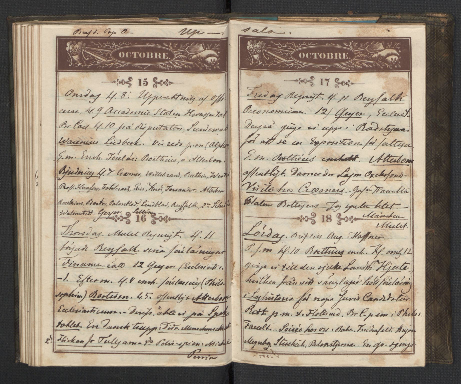 Bernadotte, AV/RA-PA-0318/F/L0001/0002: Privat materiale fra Bernadottefamilien / Dagbok, 1845, p. 82