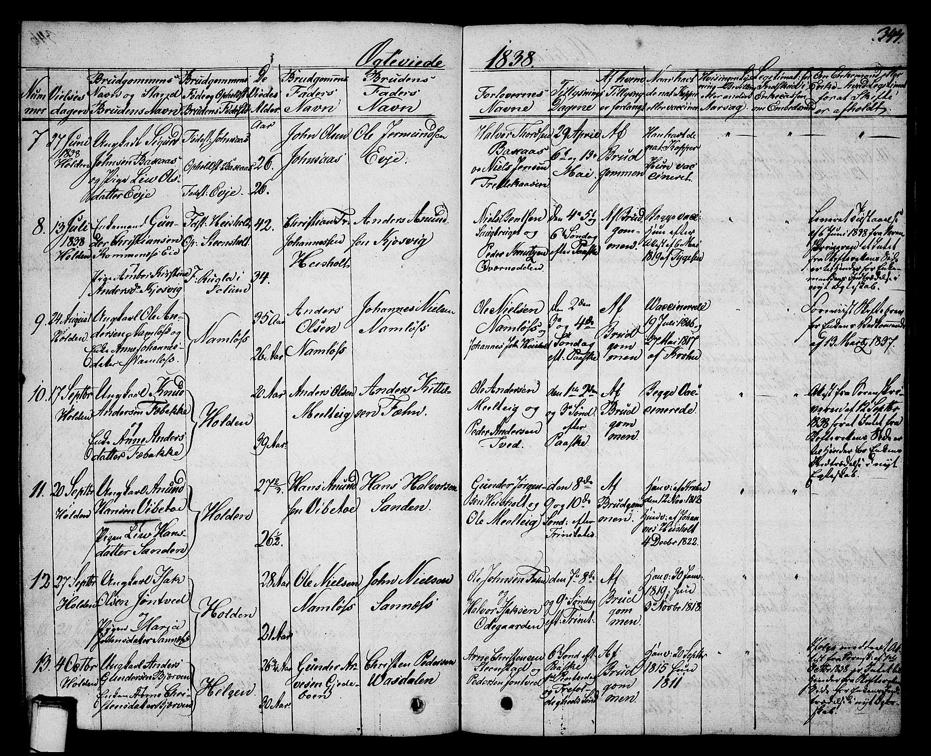 Holla kirkebøker, SAKO/A-272/G/Ga/L0002: Parish register (copy) no. I 2, 1830-1848, p. 347