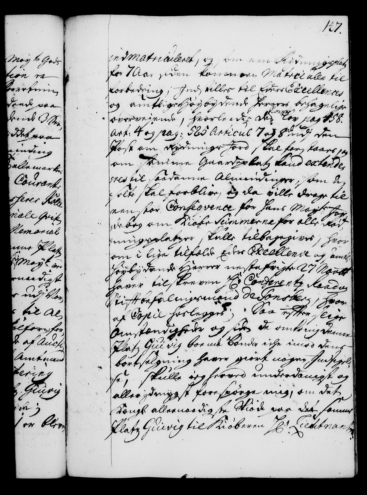 Rentekammeret, Kammerkanselliet, RA/EA-3111/G/Gg/Gga/L0003: Norsk ekspedisjonsprotokoll med register (merket RK 53.3), 1727-1734, p. 147