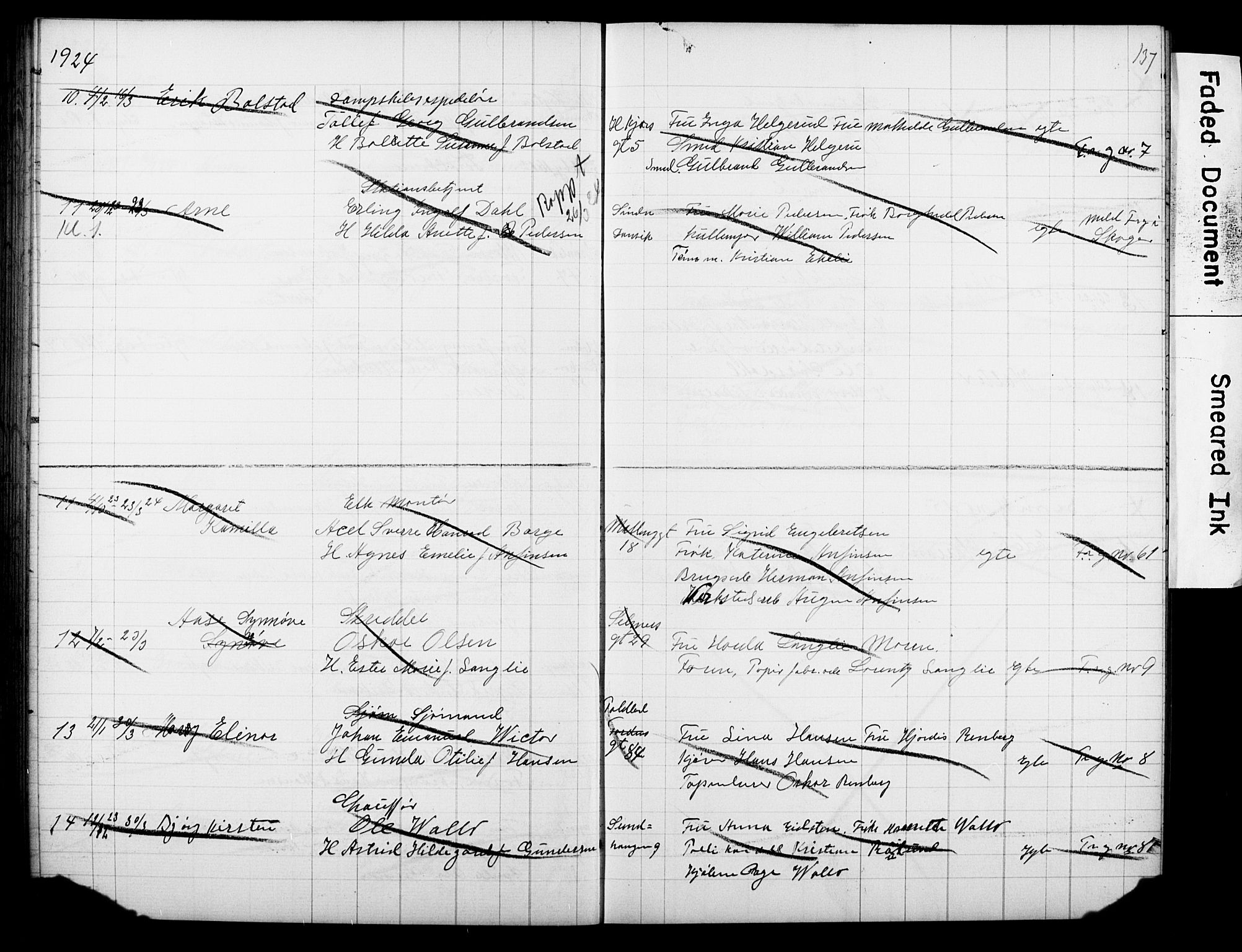 Strømsø kirkebøker, AV/SAKO-A-246/Y/Ya/L0007: Parish register draft no. I 7, 1915-1932, p. 137