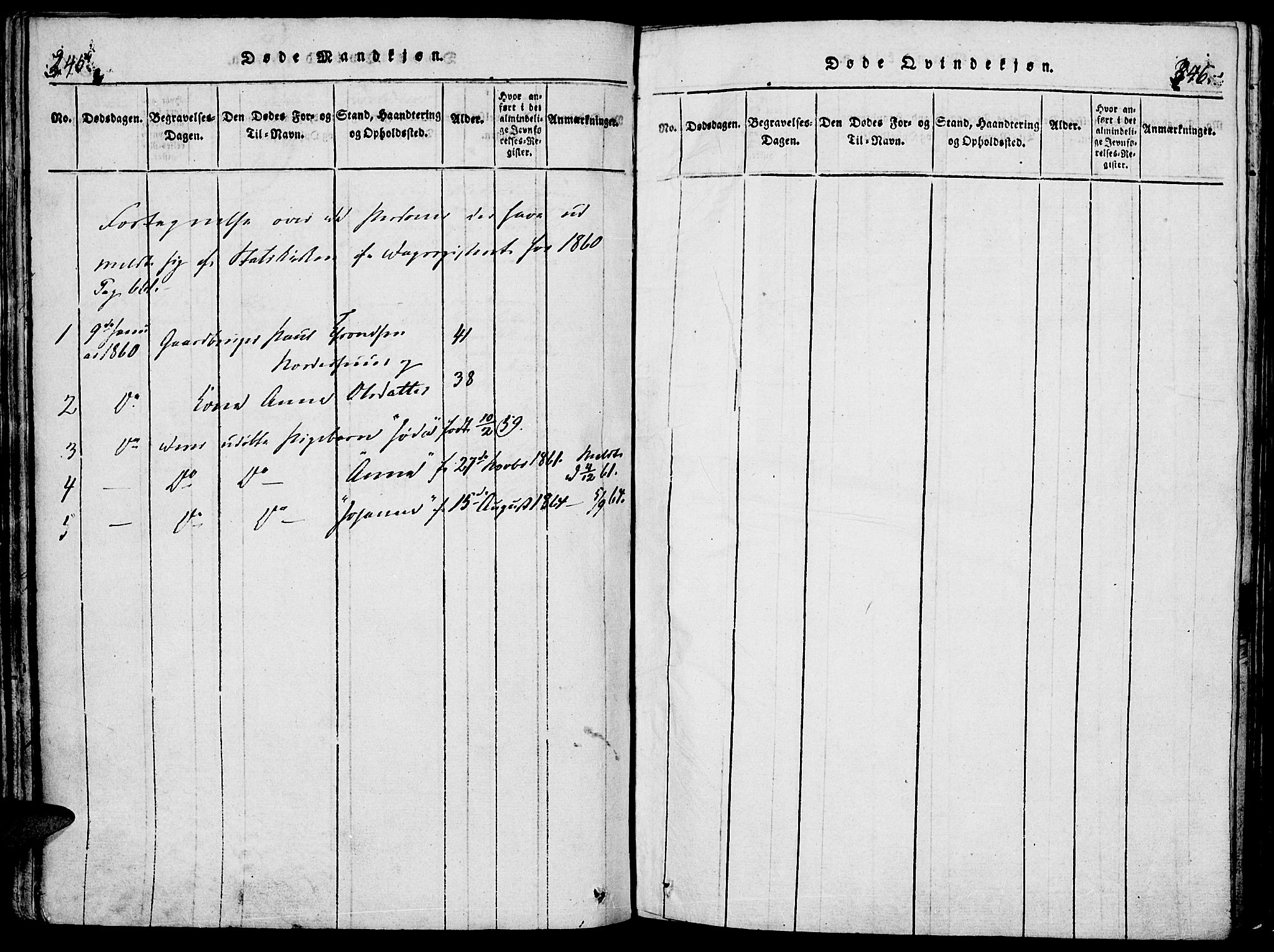 Lesja prestekontor, AV/SAH-PREST-068/H/Ha/Haa/L0004: Parish register (official) no. 4, 1820-1829, p. 345-346