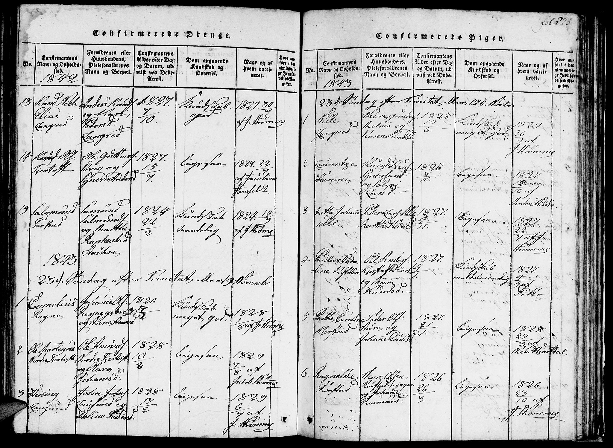 Ministerialprotokoller, klokkerbøker og fødselsregistre - Møre og Romsdal, AV/SAT-A-1454/536/L0506: Parish register (copy) no. 536C01, 1818-1859, p. 273