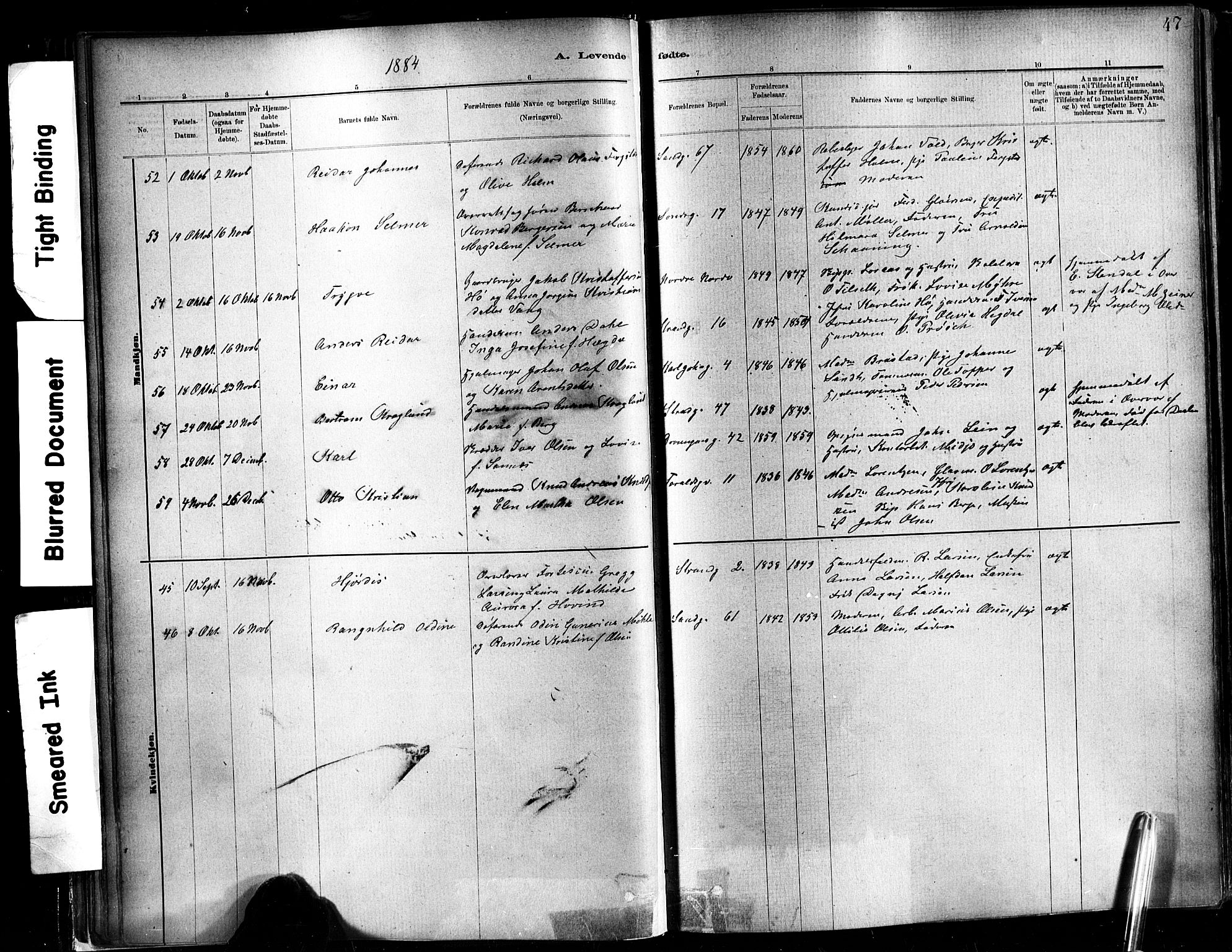 Ministerialprotokoller, klokkerbøker og fødselsregistre - Sør-Trøndelag, SAT/A-1456/602/L0119: Parish register (official) no. 602A17, 1880-1901, p. 47