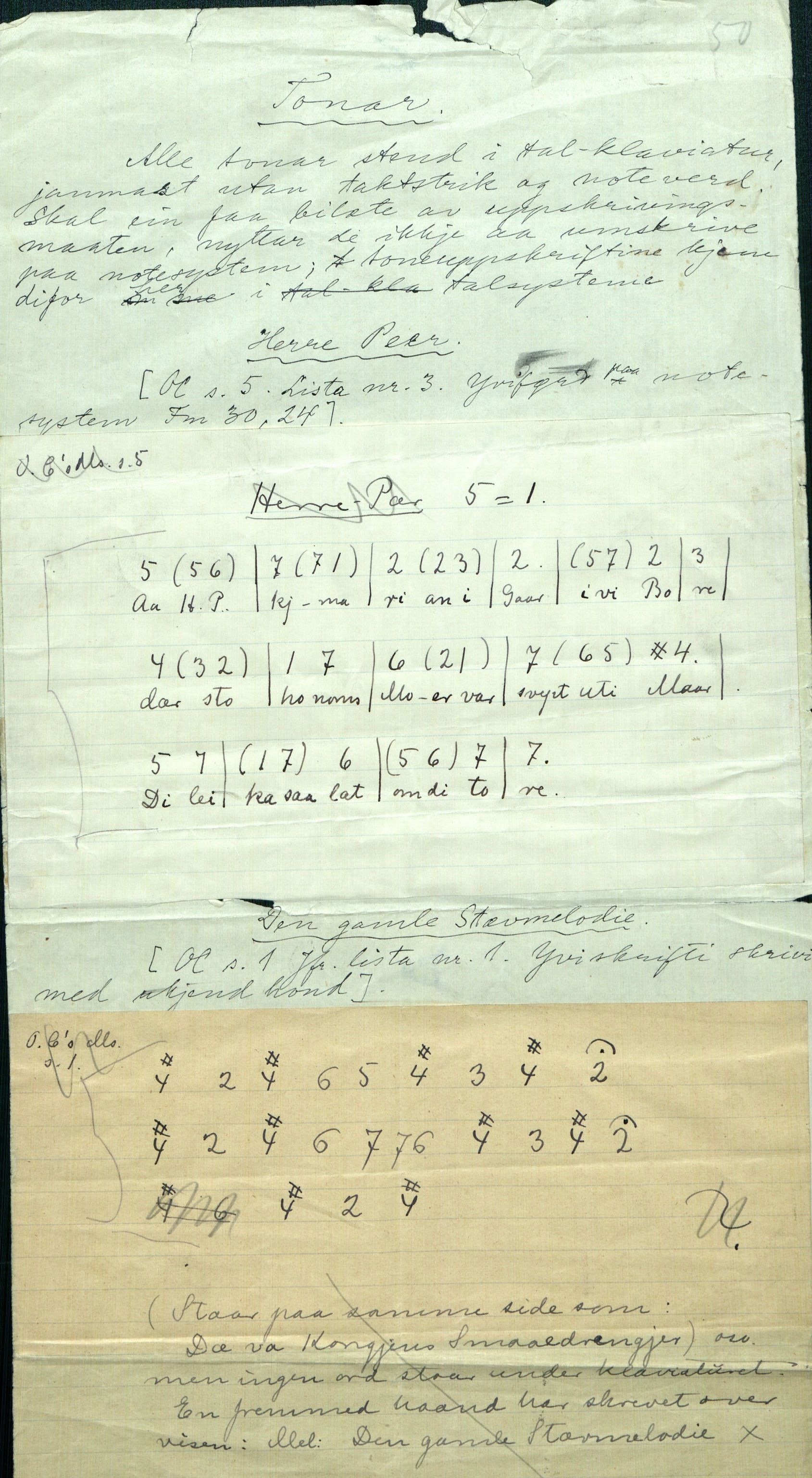 Rikard Berge, TEMU/TGM-A-1003/F/L0010/0016: 357-380 / 372 Brev I til R. B. frå Fredrikke Mørck med opplysningar om Olea Crøger, brev II med einskilde avskrifter Fredrikke Mørck har teke av Olea Crøgers manuskript som finst på Universitetetsbiblioteket. 