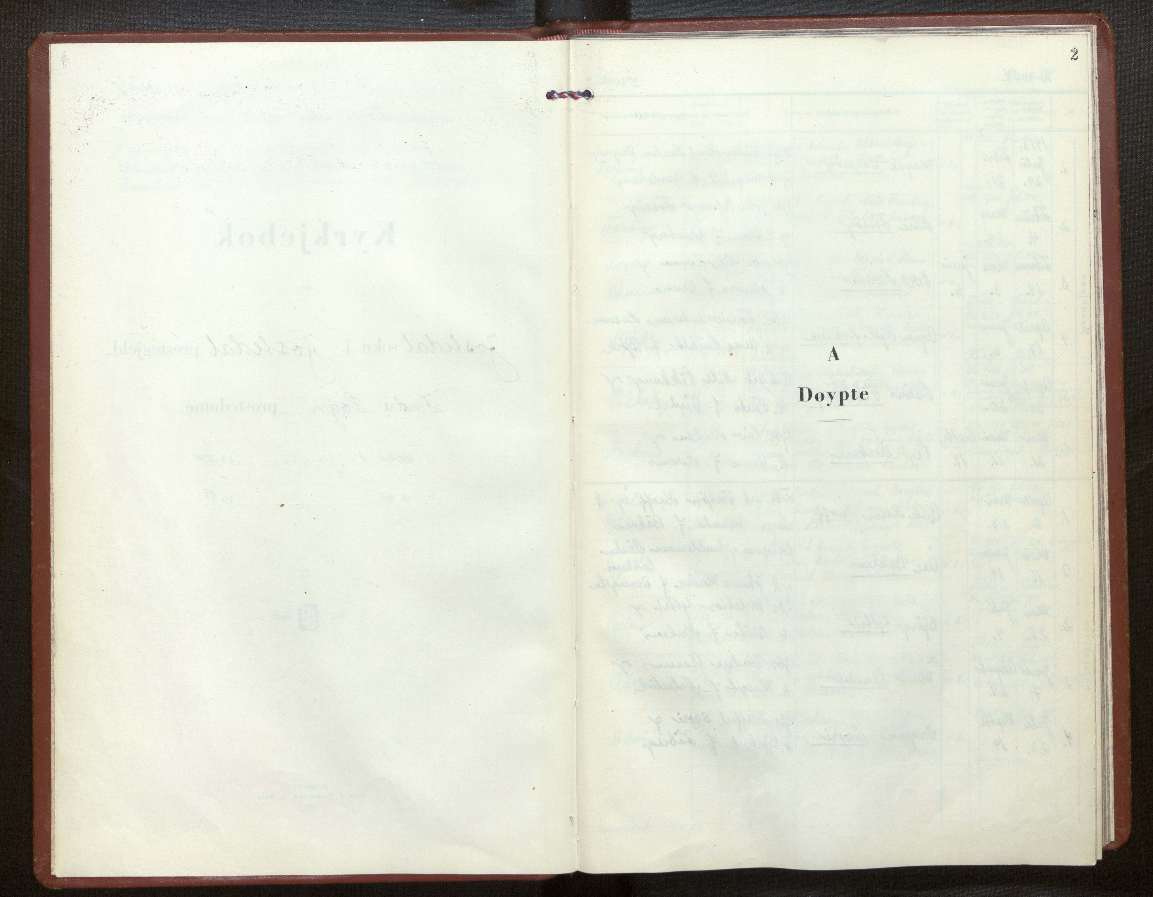 Jostedal sokneprestembete, AV/SAB-A-80601/H/Haa/Haab/L0004: Parish register (official) no. B 4, 1954-1979, p. 2