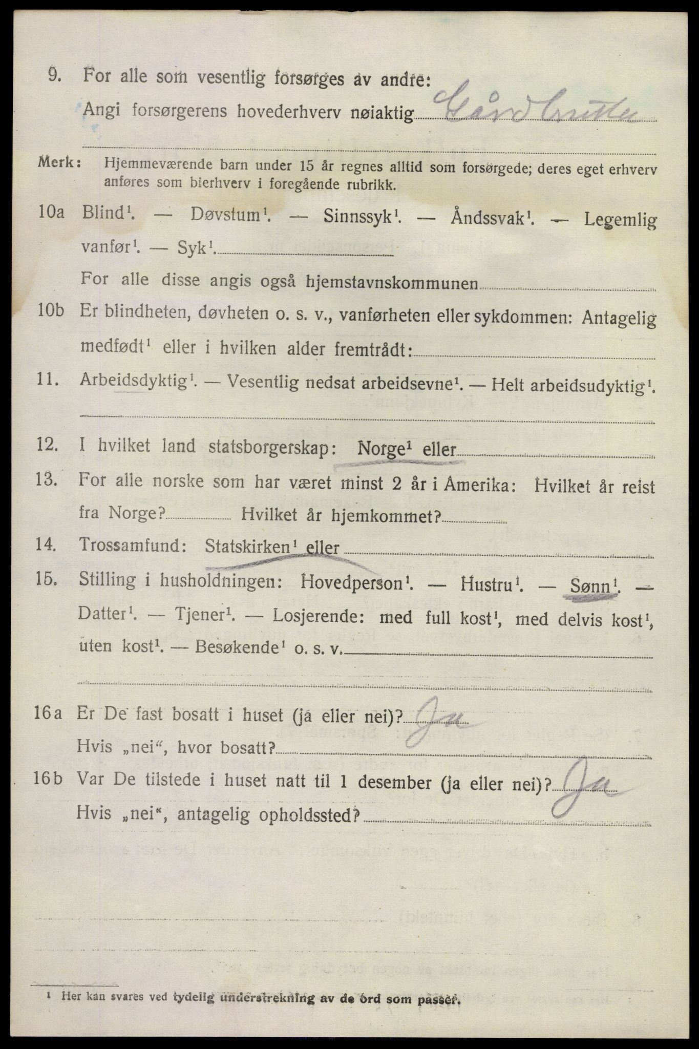 SAKO, 1920 census for Sandeherred, 1920, p. 12501