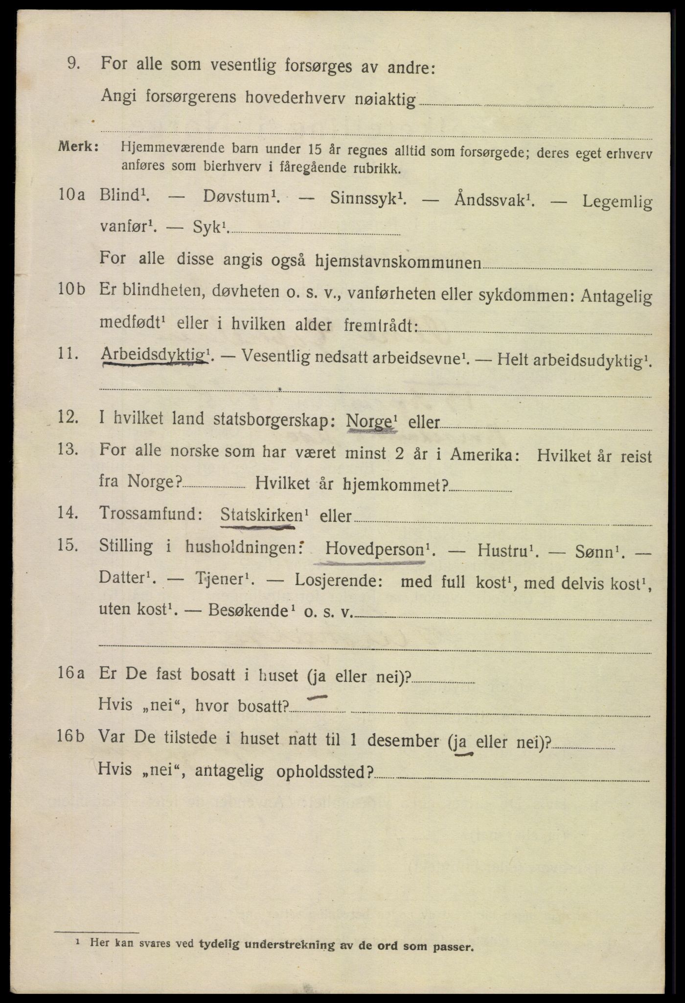 SAK, 1920 census for Grimstad, 1920, p. 2332