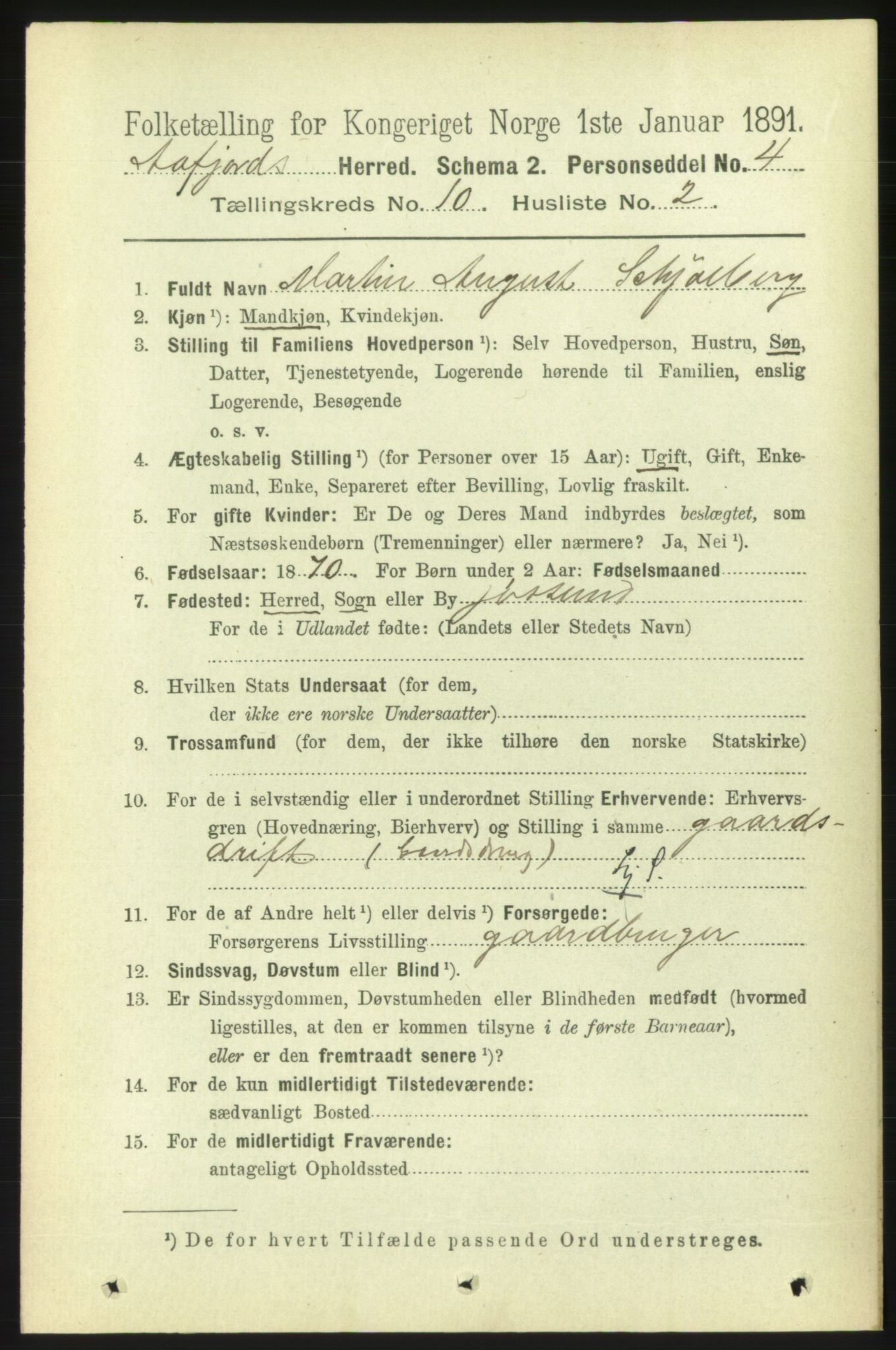 RA, 1891 census for 1630 Åfjord, 1891, p. 2971