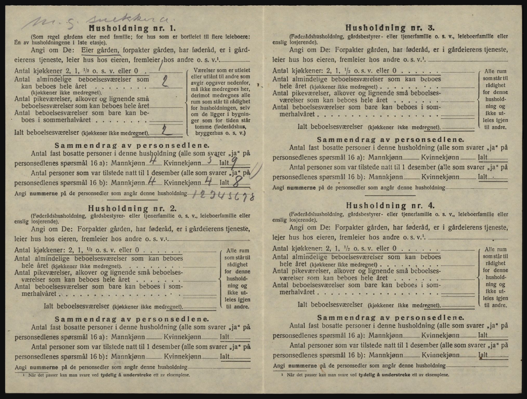 SAO, 1920 census for Glemmen, 1920, p. 356