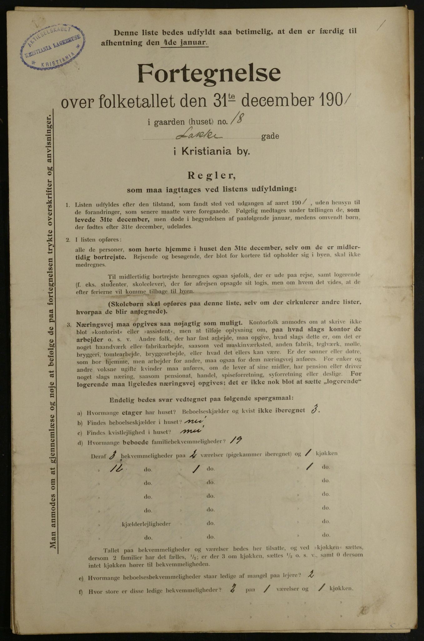 OBA, Municipal Census 1901 for Kristiania, 1901, p. 8528