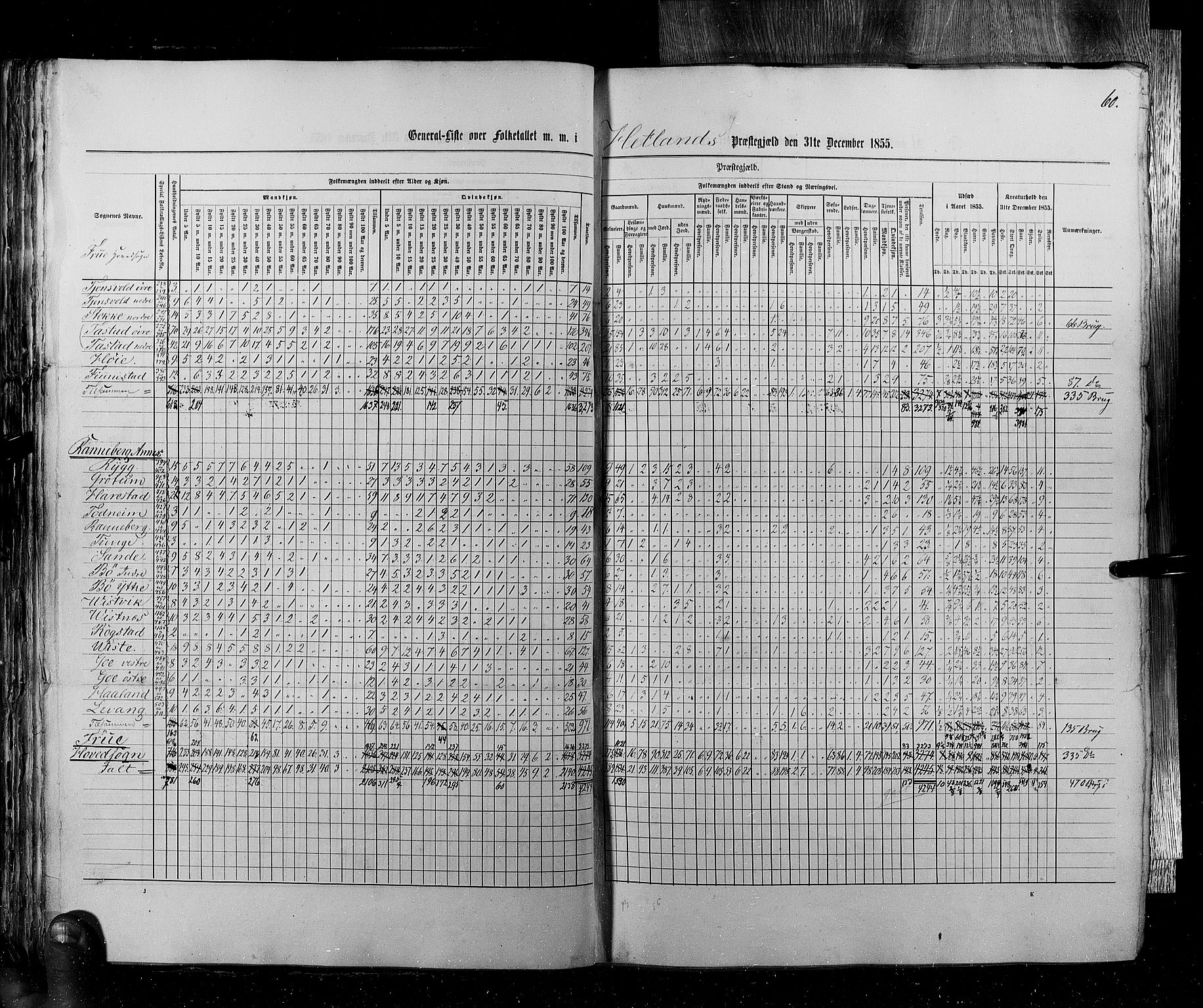 RA, Census 1855, vol. 4: Stavanger amt og Søndre Bergenhus amt, 1855, p. 60