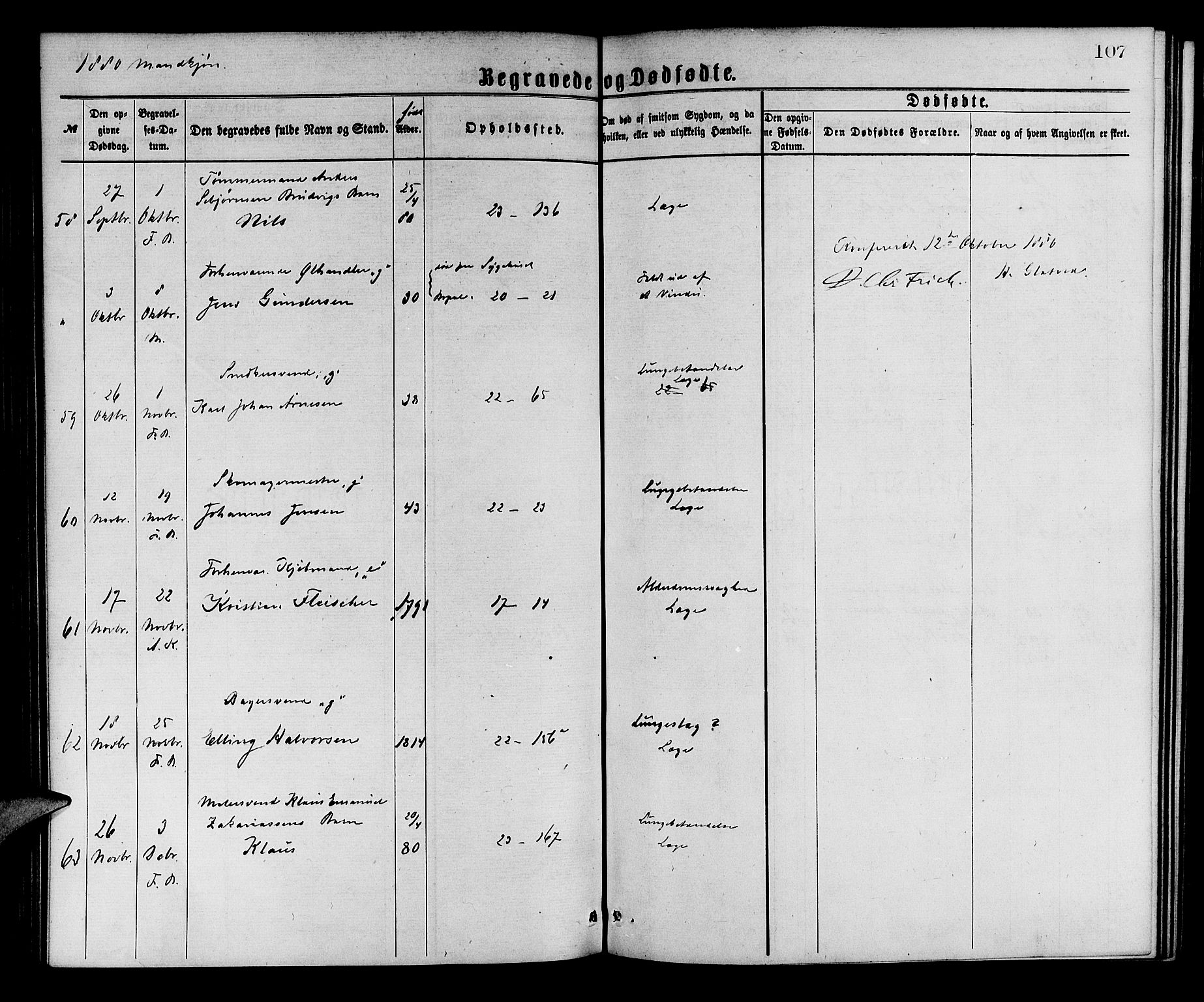 Korskirken sokneprestembete, AV/SAB-A-76101/H/Hab: Parish register (copy) no. E 3, 1871-1883, p. 107