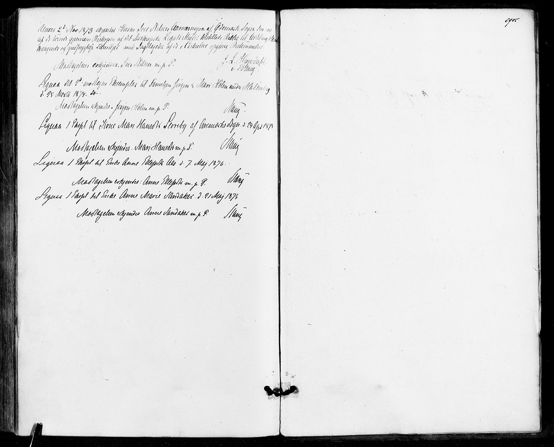 Aremark prestekontor Kirkebøker, SAO/A-10899/F/Fc/L0004: Parish register (official) no. III 4, 1866-1877, p. 889-890