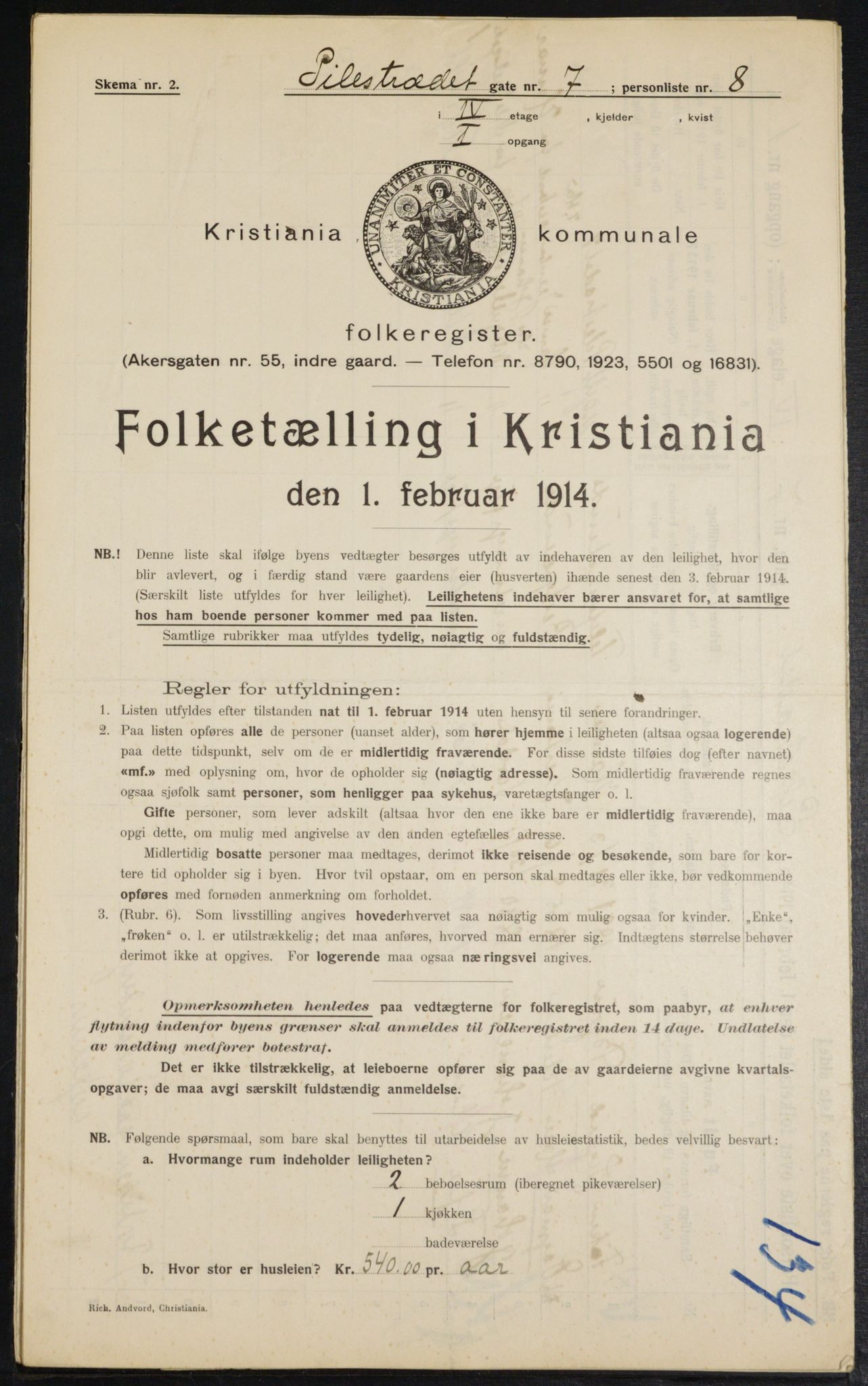 OBA, Municipal Census 1914 for Kristiania, 1914, p. 78872