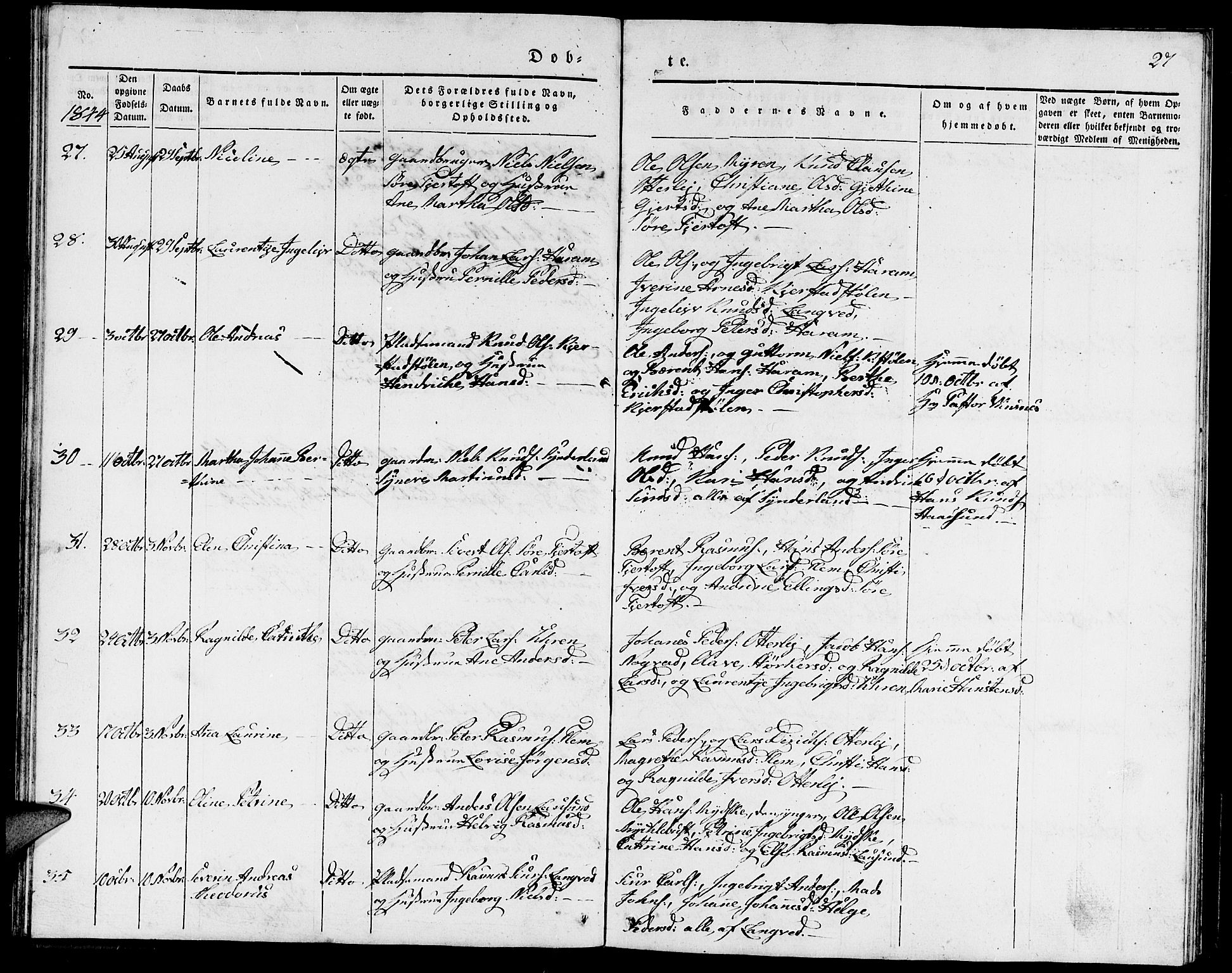 Ministerialprotokoller, klokkerbøker og fødselsregistre - Møre og Romsdal, AV/SAT-A-1454/536/L0507: Parish register (copy) no. 536C02, 1839-1859, p. 27