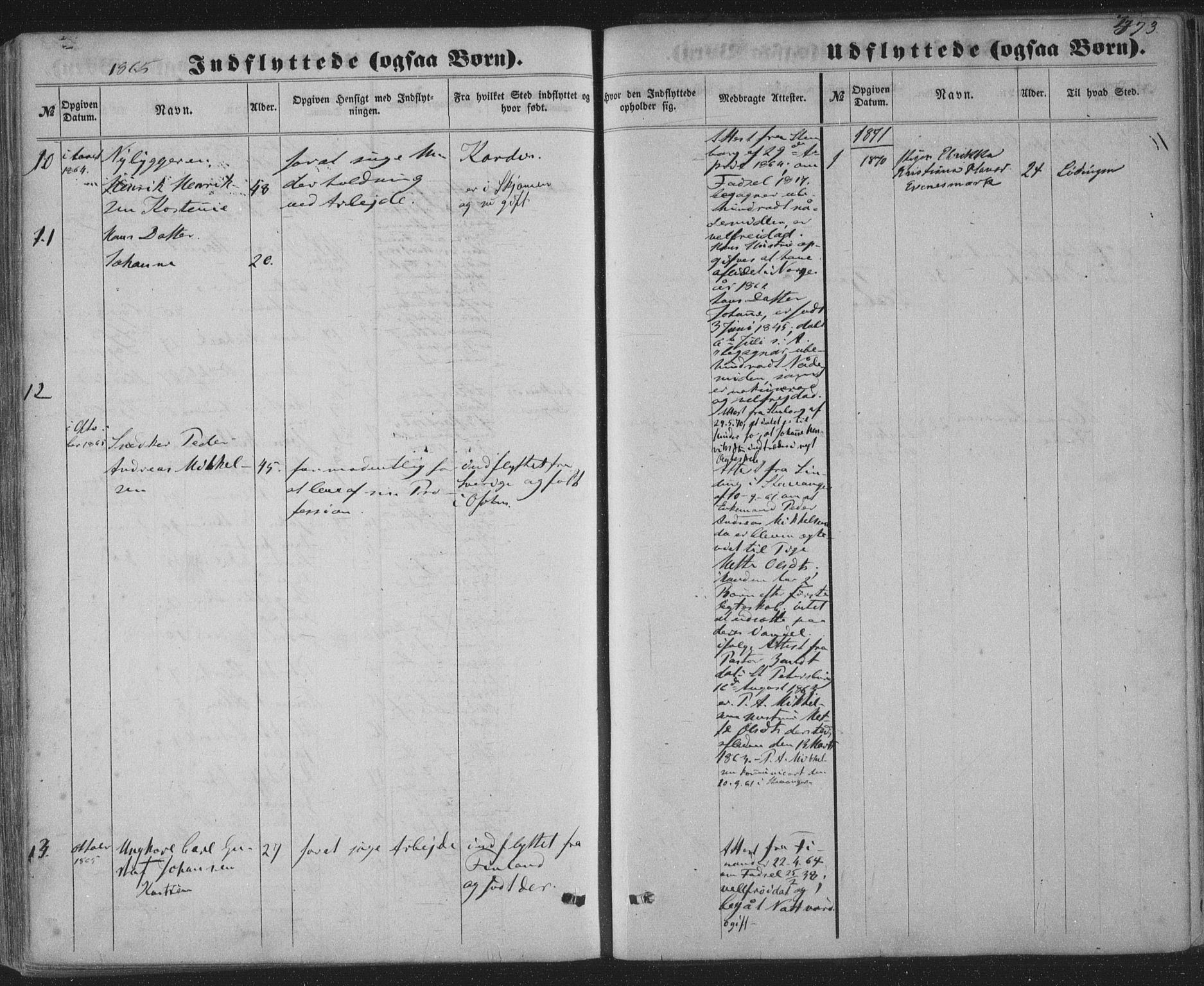 Ministerialprotokoller, klokkerbøker og fødselsregistre - Nordland, SAT/A-1459/863/L0896: Parish register (official) no. 863A08, 1861-1871, p. 473