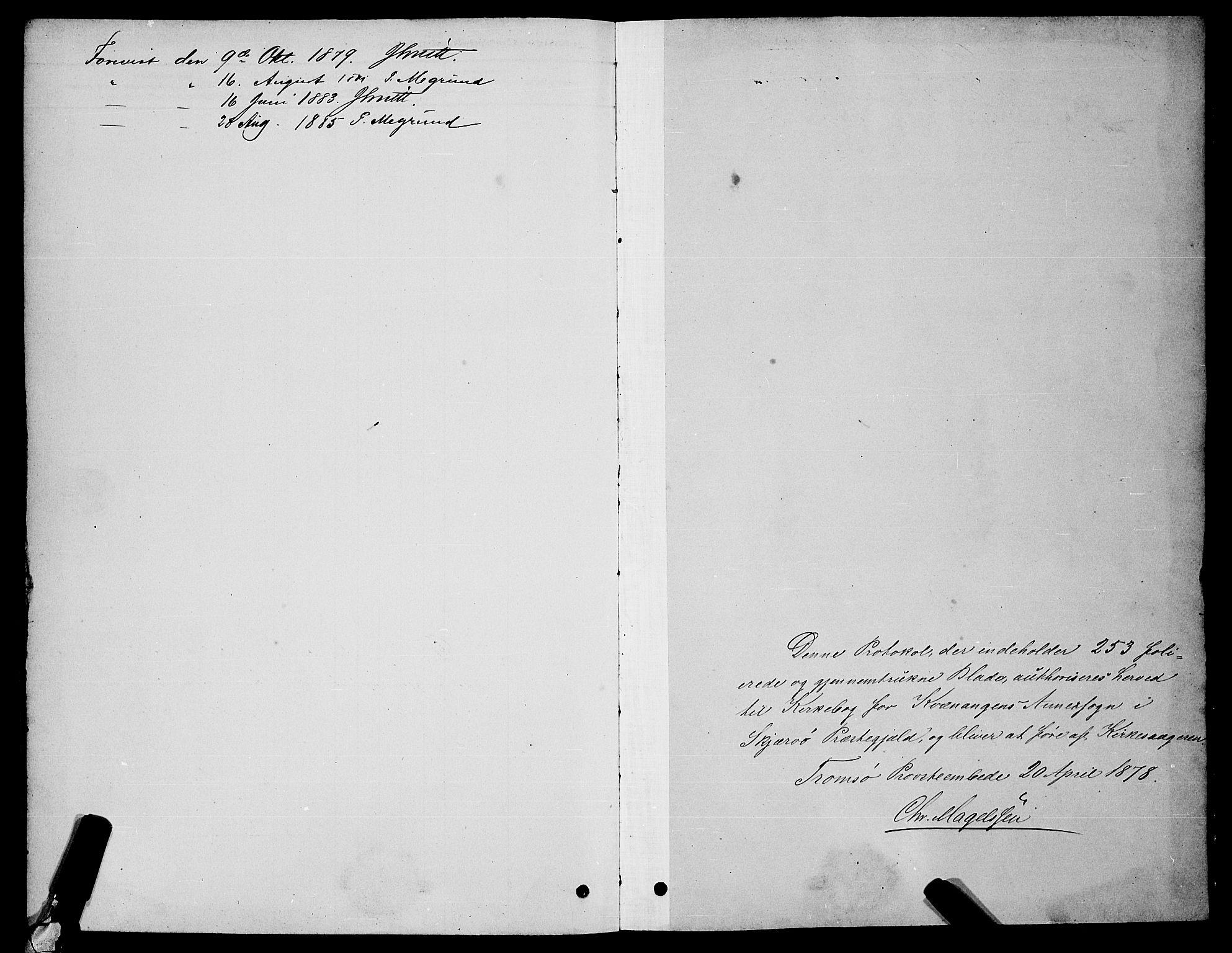 Skjervøy sokneprestkontor, SATØ/S-1300/H/Ha/Hab/L0015klokker: Parish register (copy) no. 15, 1878-1890