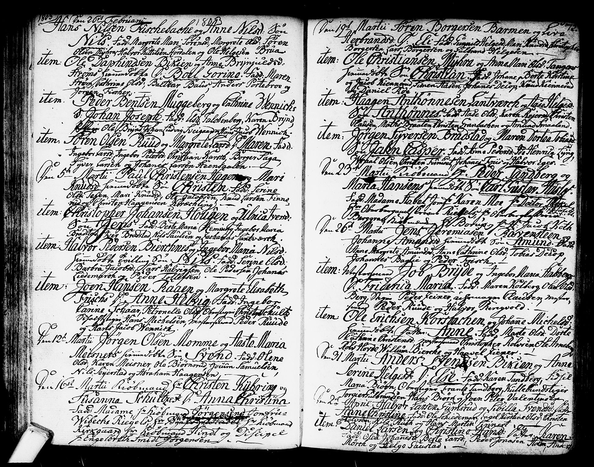 Kongsberg kirkebøker, SAKO/A-22/F/Fa/L0007: Parish register (official) no. I 7, 1795-1816, p. 72