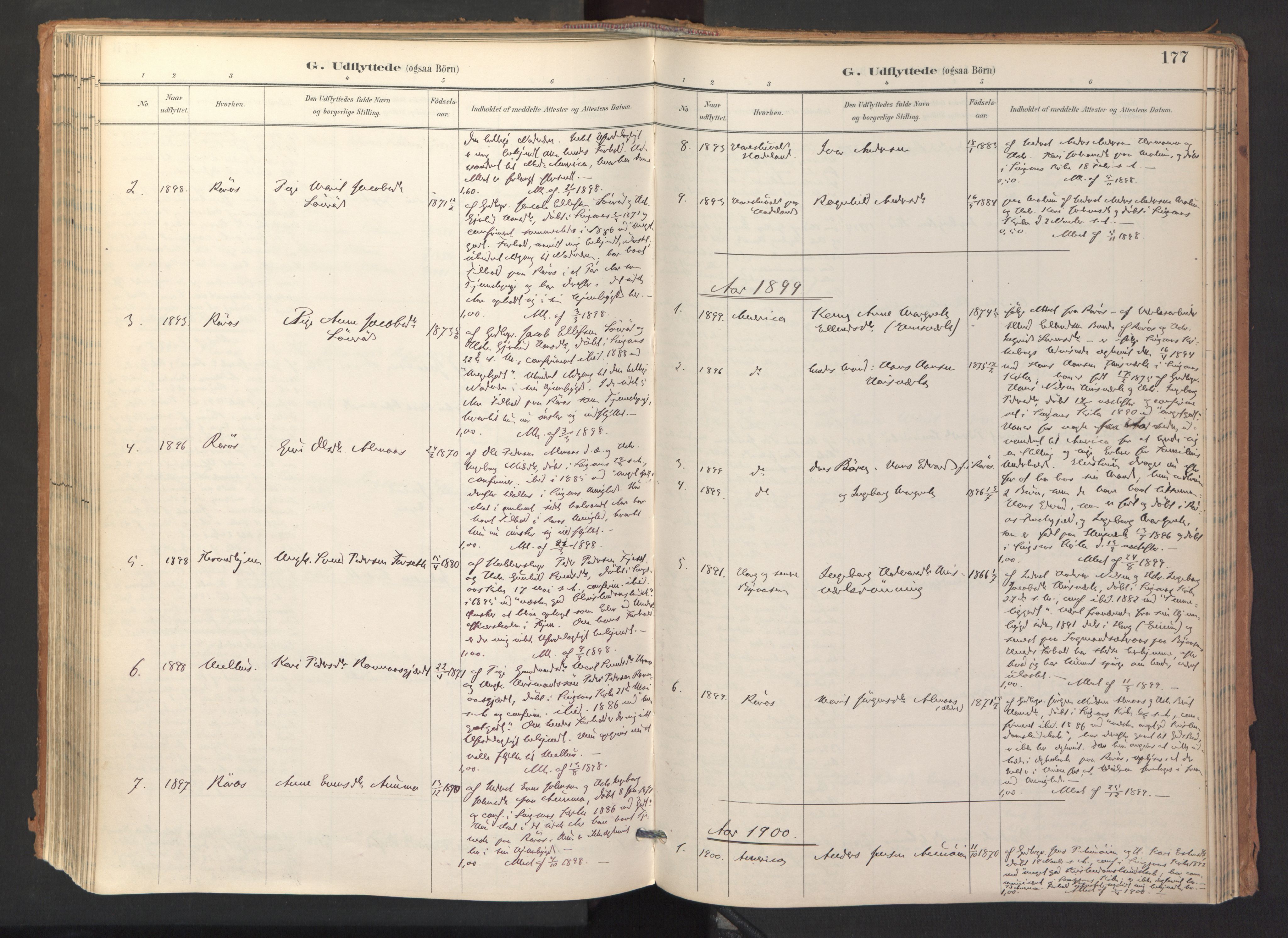Ministerialprotokoller, klokkerbøker og fødselsregistre - Sør-Trøndelag, SAT/A-1456/688/L1025: Parish register (official) no. 688A02, 1891-1909, p. 177