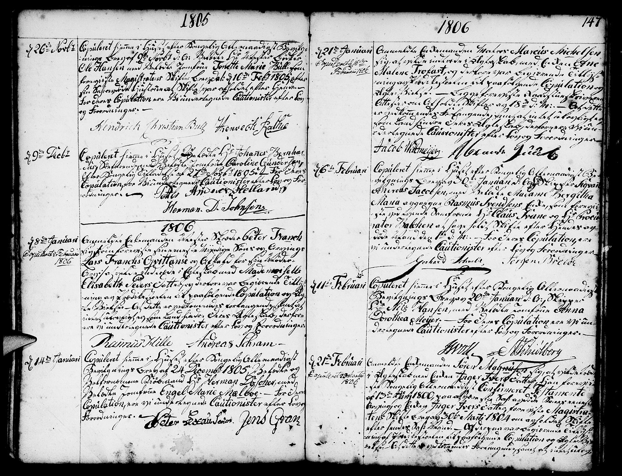 Nykirken Sokneprestembete, AV/SAB-A-77101/H/Haa/L0008: Parish register (official) no. A 8, 1776-1814, p. 147