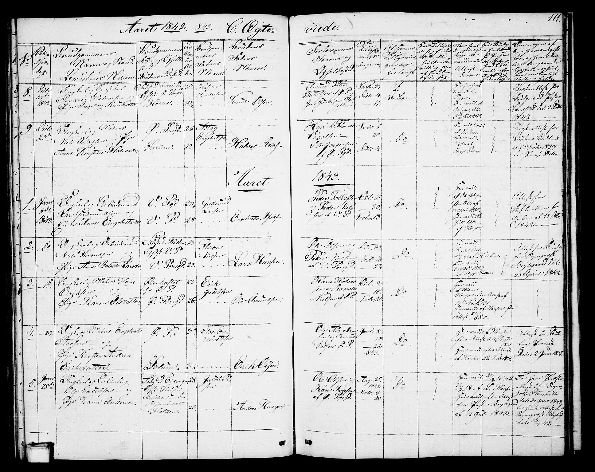 Porsgrunn kirkebøker , SAKO/A-104/G/Gb/L0003: Parish register (copy) no. II 3, 1841-1852, p. 111