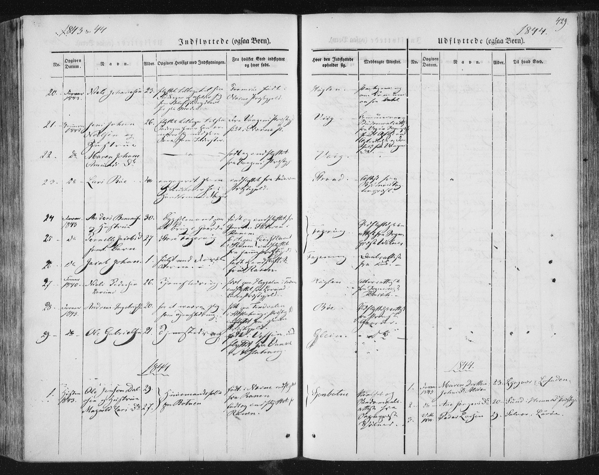 Ministerialprotokoller, klokkerbøker og fødselsregistre - Nordland, AV/SAT-A-1459/838/L0549: Parish register (official) no. 838A07, 1840-1854, p. 429