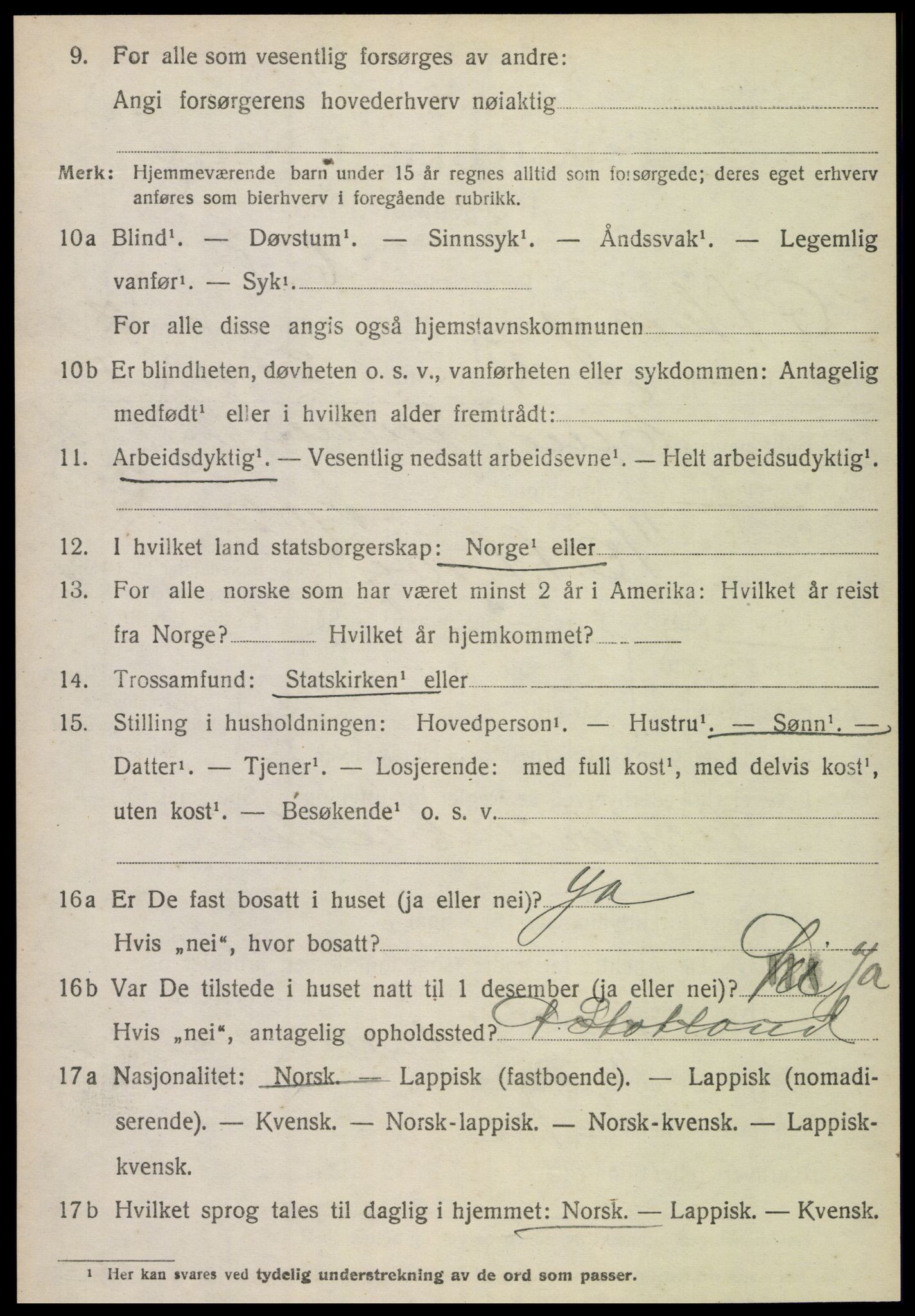 SAT, 1920 census for Otterøy, 1920, p. 1158