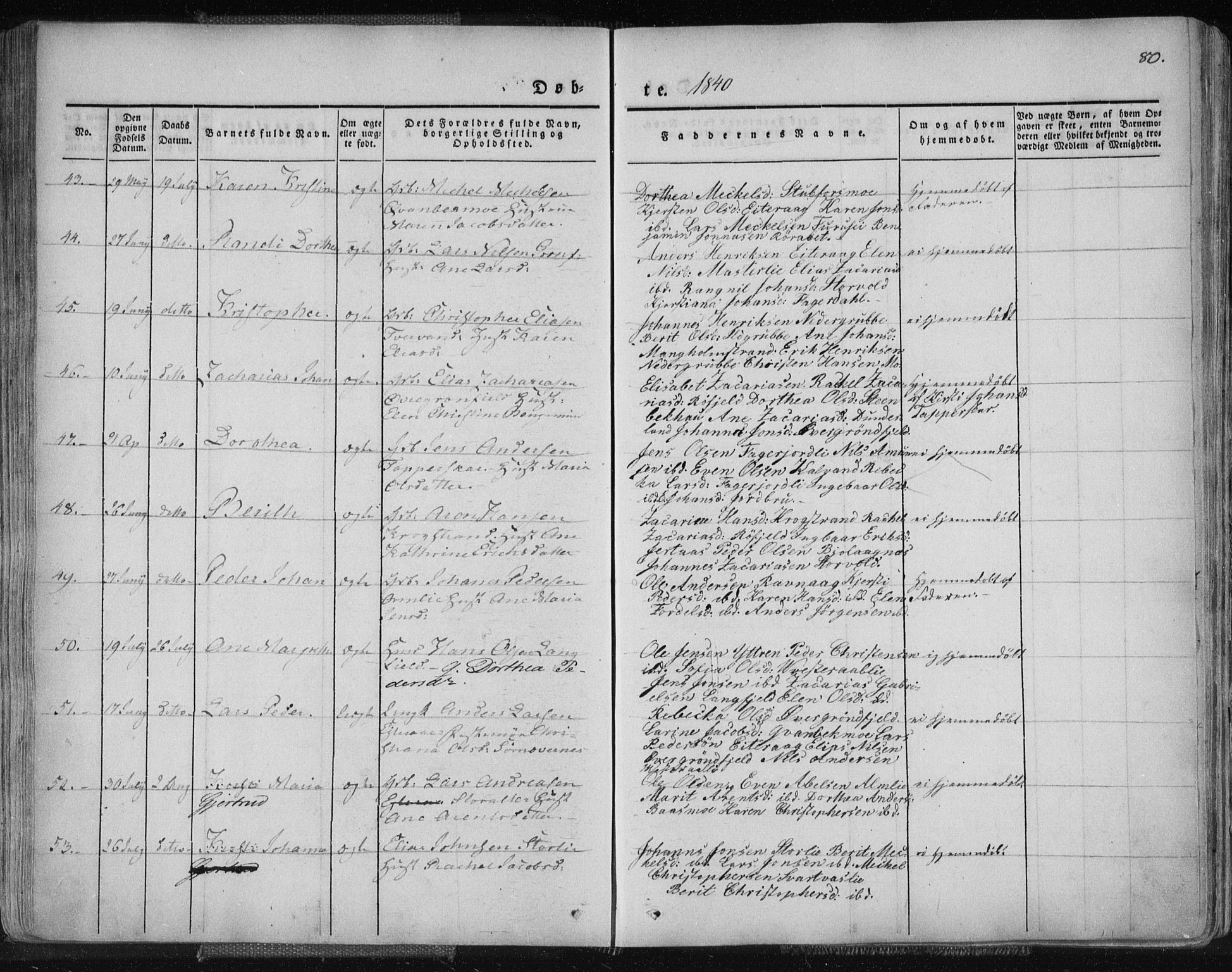 Ministerialprotokoller, klokkerbøker og fødselsregistre - Nordland, SAT/A-1459/827/L0390: Parish register (official) no. 827A02, 1826-1841, p. 80