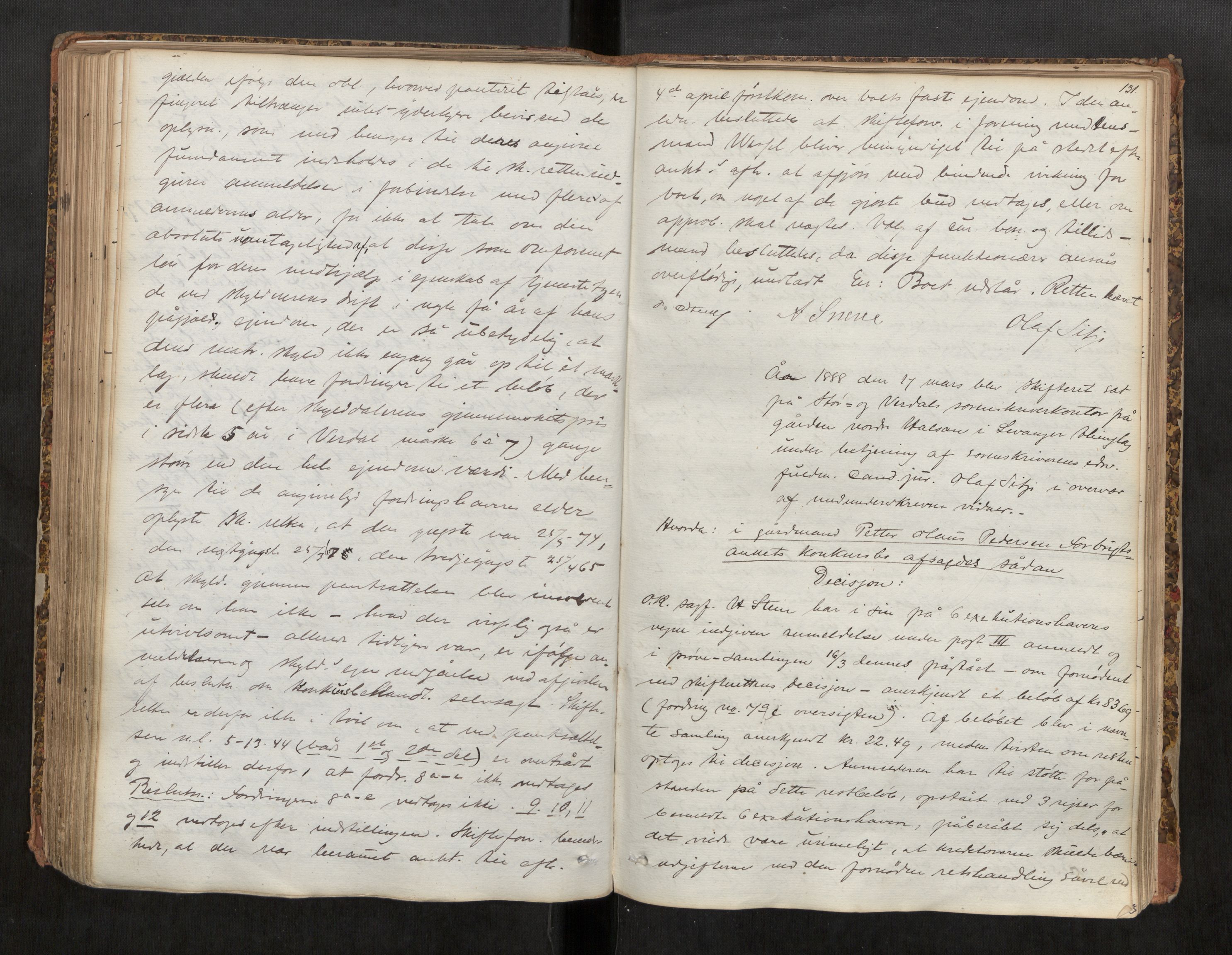 Stjør- og Verdal sorenskriveri, AV/SAT-A-4167/1/3/3B/L0008: Skifteforhandlingsprotokoll, 1848-1899, p. 131