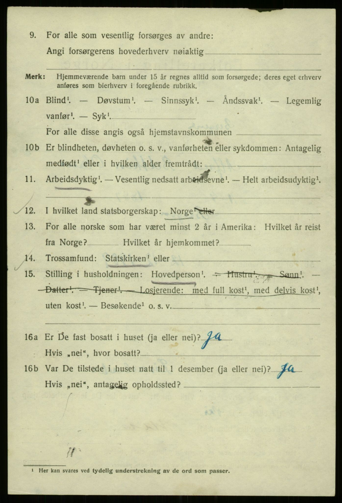 SAB, 1920 census for Bergen, 1920, p. 174755