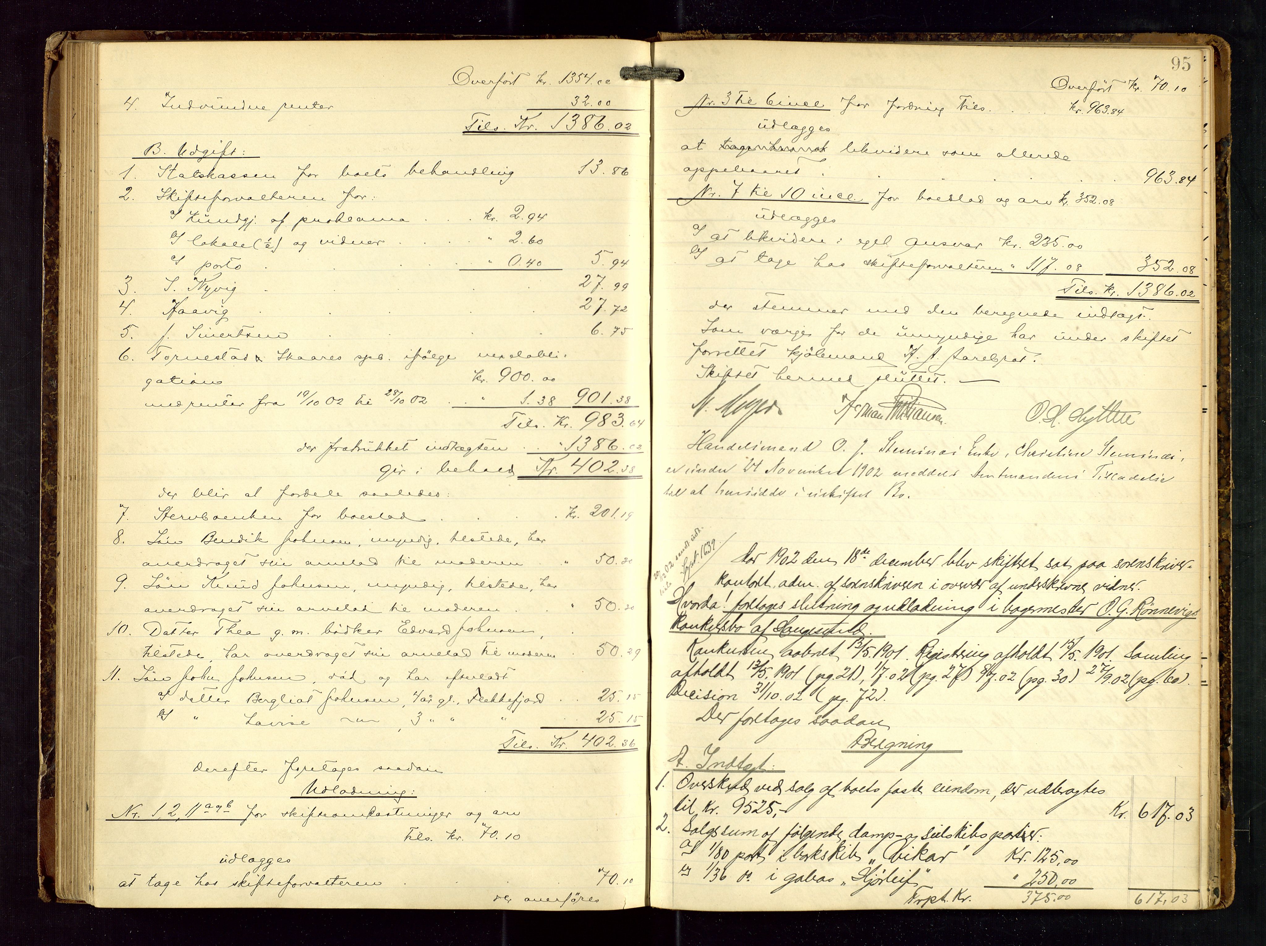 Haugesund tingrett, AV/SAST-A-101415/01/IV/IVD/L0001: Skifteutlodningsprotokoll, med register, 1897-1904, p. 94b-95a