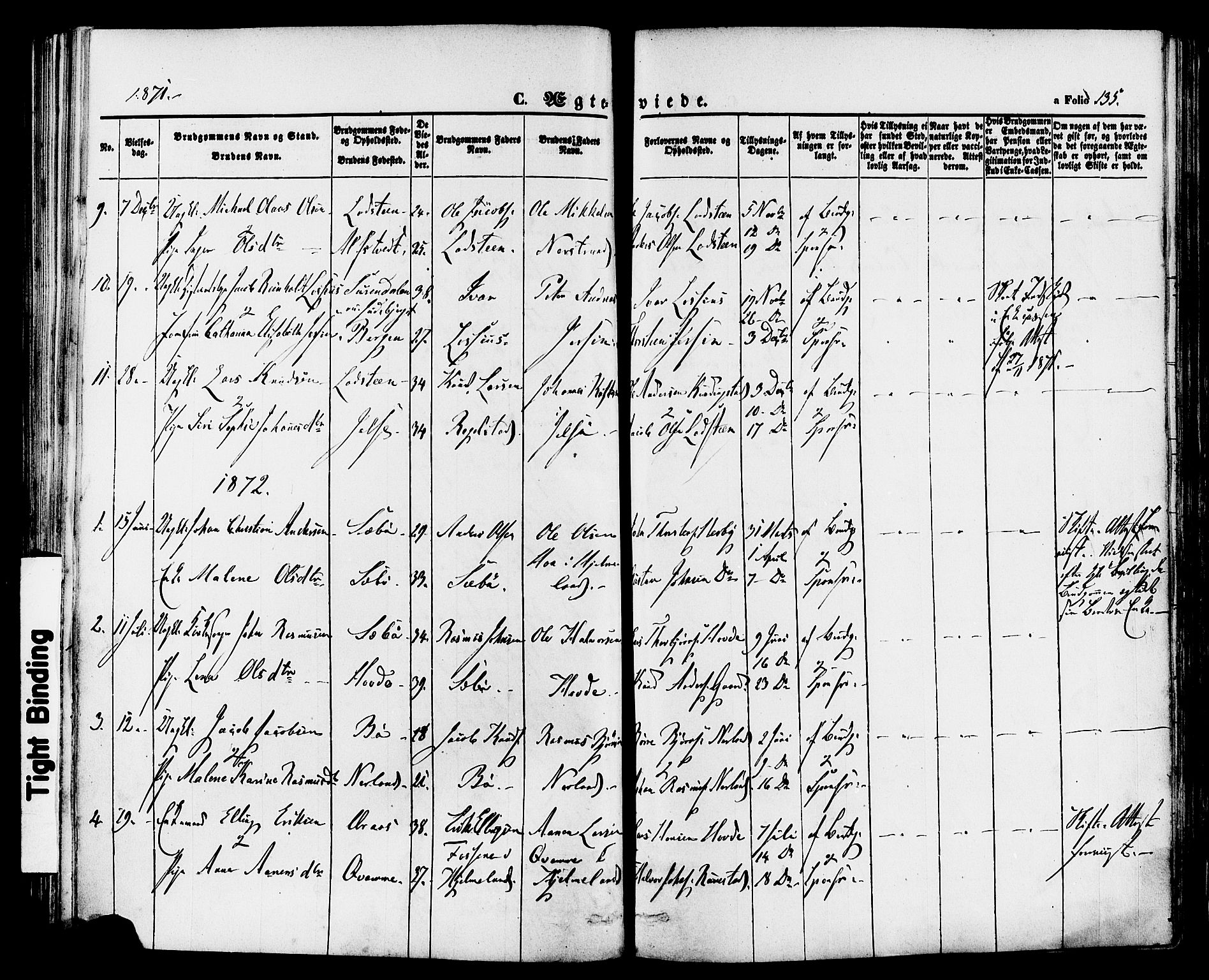 Finnøy sokneprestkontor, SAST/A-101825/H/Ha/Haa/L0008: Parish register (official) no. A 8, 1863-1878, p. 135