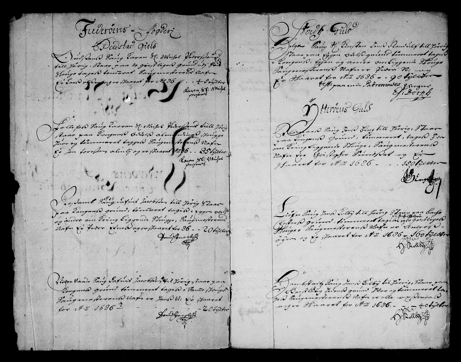 Rentekammeret inntil 1814, Reviderte regnskaper, Stiftamtstueregnskaper, Trondheim stiftamt og Nordland amt, AV/RA-EA-6044/R/Rg/L0084: Trondheim stiftamt og Nordland amt, 1686