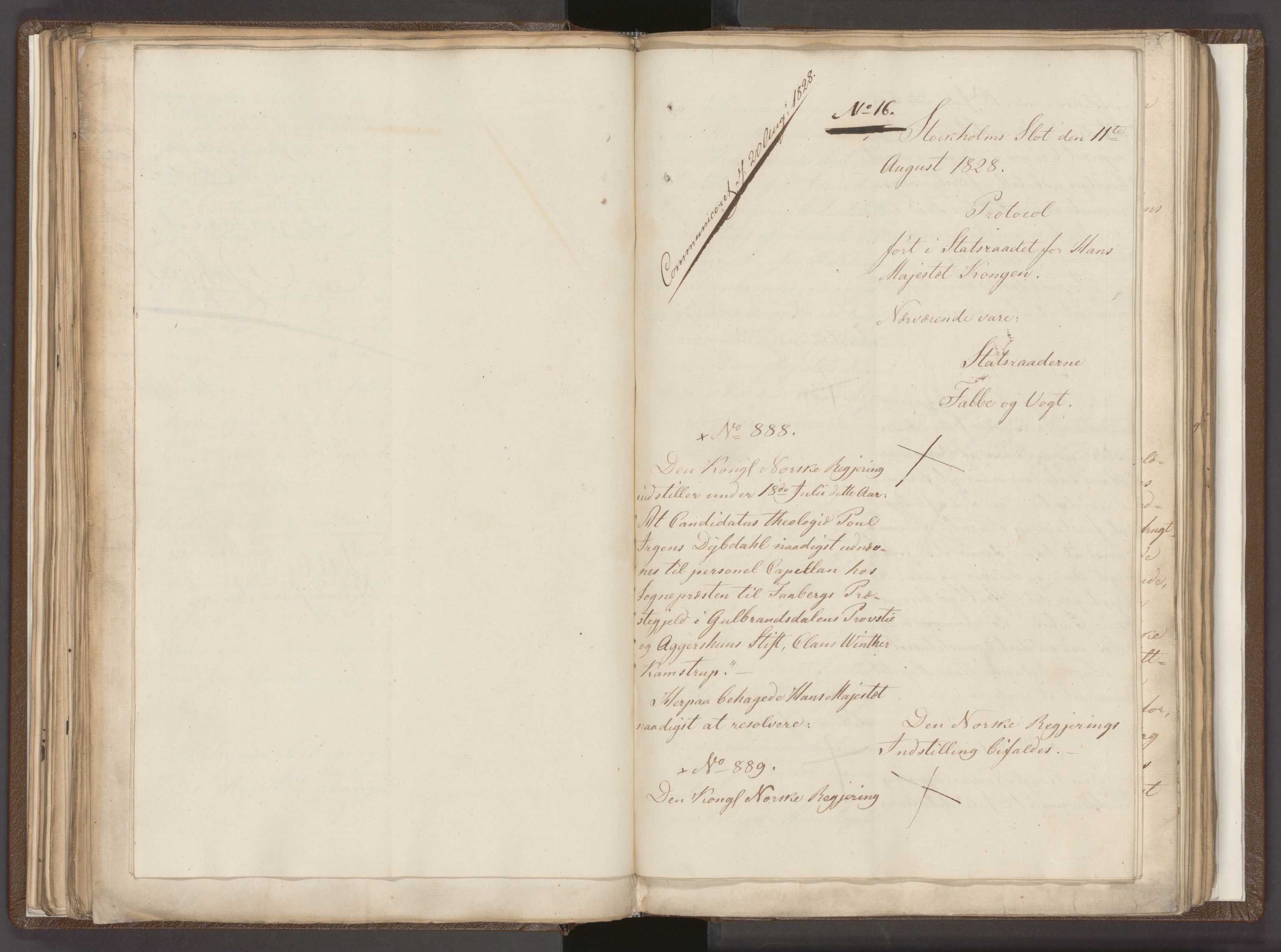 Statsrådssekretariatet, AV/RA-S-1001/A/Ab/L0027: Kgl. res. nr. 705-1372, 2. halvår, 1828