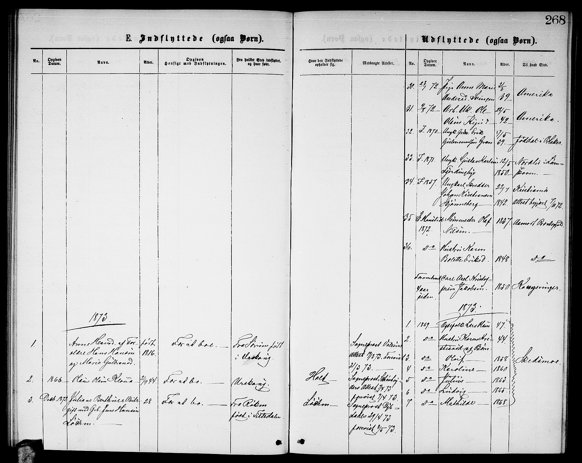 Fet prestekontor Kirkebøker, AV/SAO-A-10370a/G/Ga/L0004: Parish register (copy) no. I 4, 1868-1874, p. 268