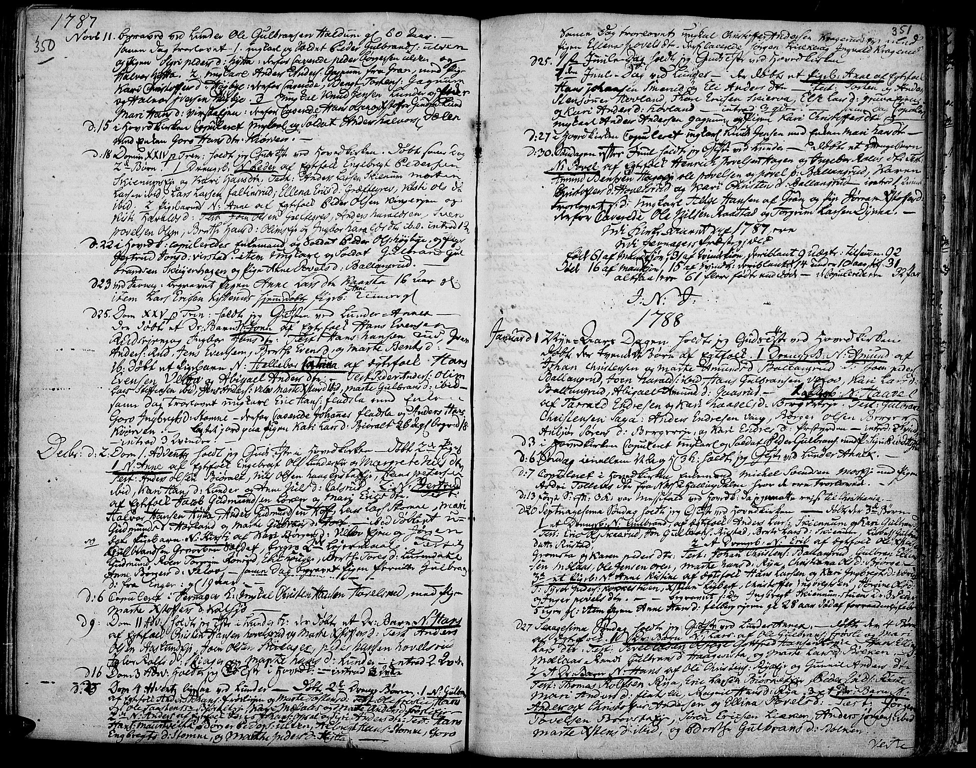 Jevnaker prestekontor, AV/SAH-PREST-116/H/Ha/Haa/L0003: Parish register (official) no. 3, 1752-1799, p. 350-351