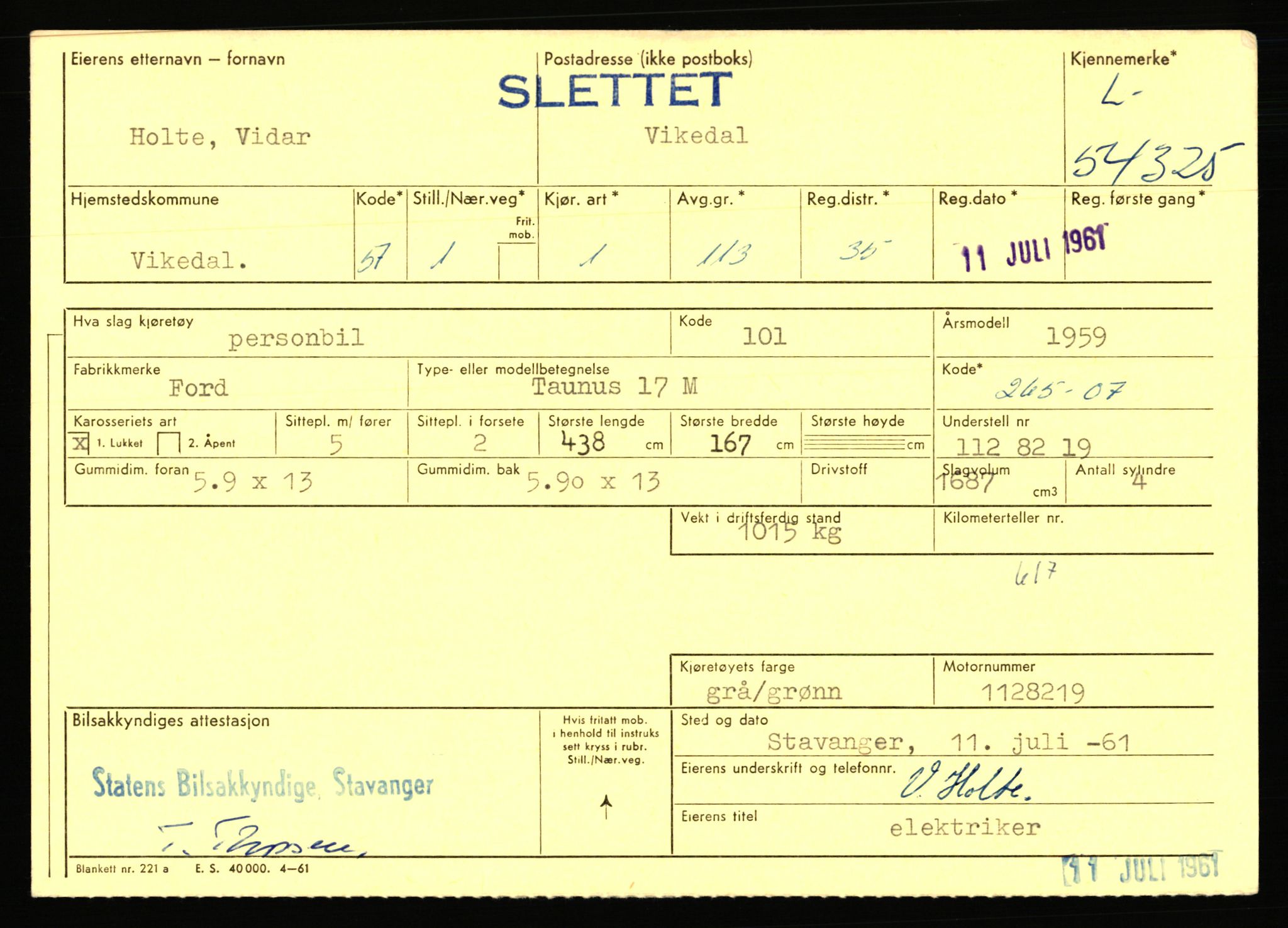 Stavanger trafikkstasjon, AV/SAST-A-101942/0/F/L0054: L-54200 - L-55699, 1930-1971, p. 269