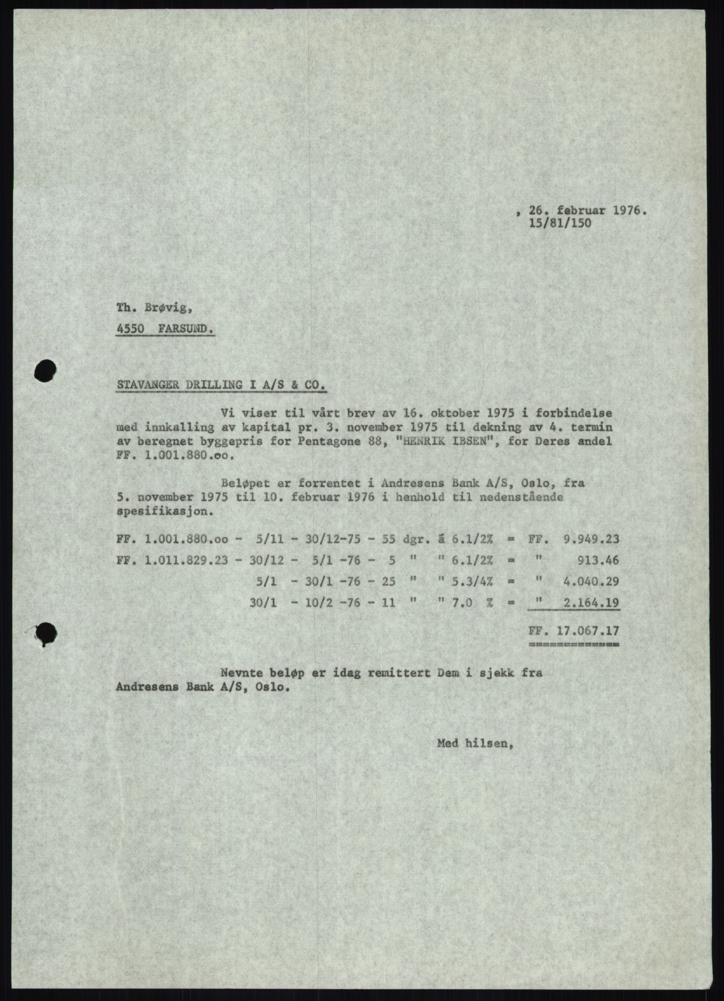 Pa 1503 - Stavanger Drilling AS, AV/SAST-A-101906/D/L0006: Korrespondanse og saksdokumenter, 1974-1984, p. 1296